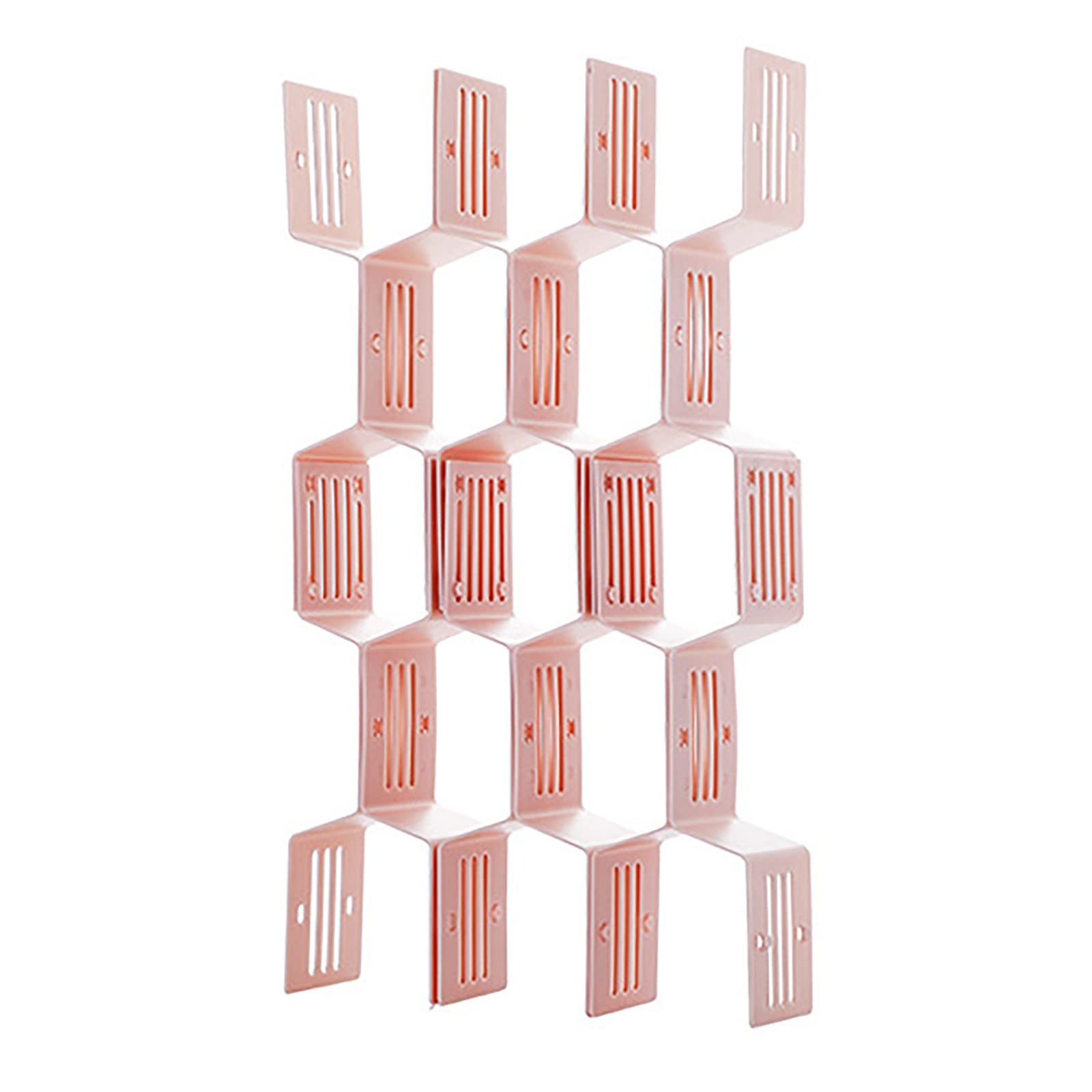 Adjustable Honeycomb Drawer Dividers Organizer - Expandable Underwear, Socks, Belt & Scarf Storage Solution - Perfect for Dresser, Closet & Craft Room Organization (Pink, One Size)