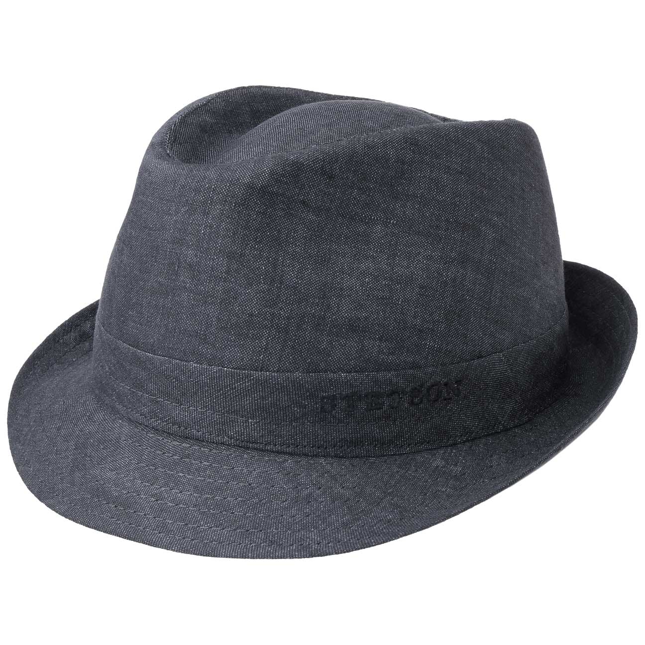 Stetson Geneva Linen Trilby Hat for Men - Classic Summer Fedora with Brim - Perfect for Outdoor Events, Weddings & Beach Vacations