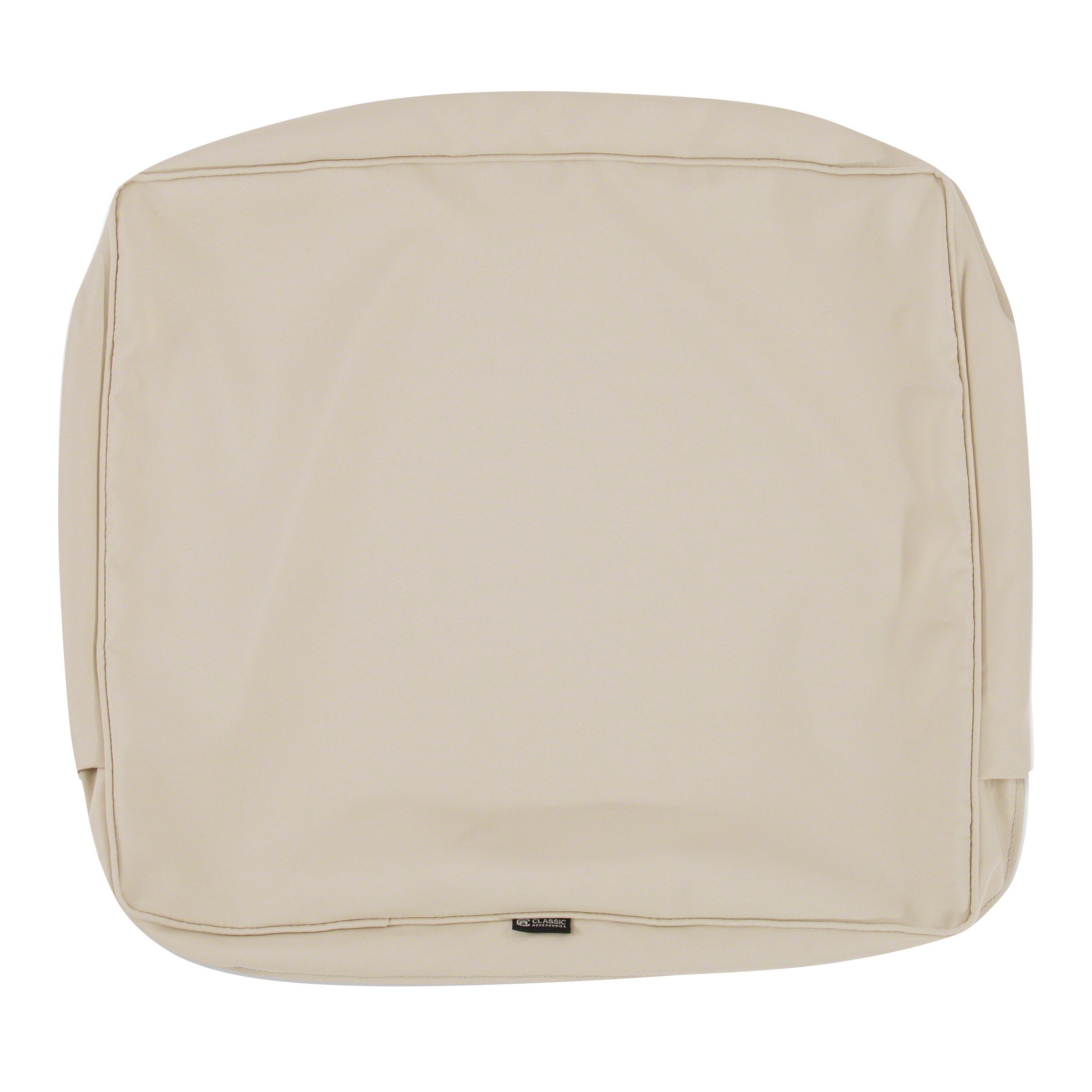 Classic Accessories 60-001-010301-RT Antique Beige Outdoor Furniture Cover, 21 x 20 x 4 Inch, Waterproof Protection for Patio Chairs, Tables, and Grills