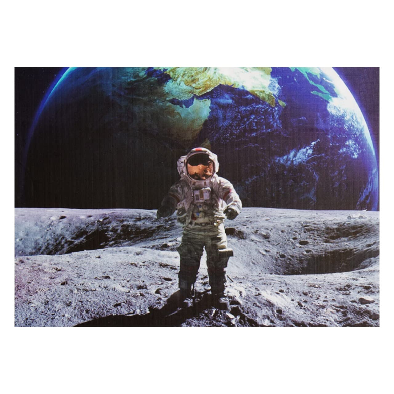 1000 Piece Moon Astronaut Jigsaw Puzzle for Adults & Kids – 27 x 20 Inch Extra Thick Recycled Puzzle Pieces with Bonus Poster | Fun Family Game Night & STEM Learning Activity
