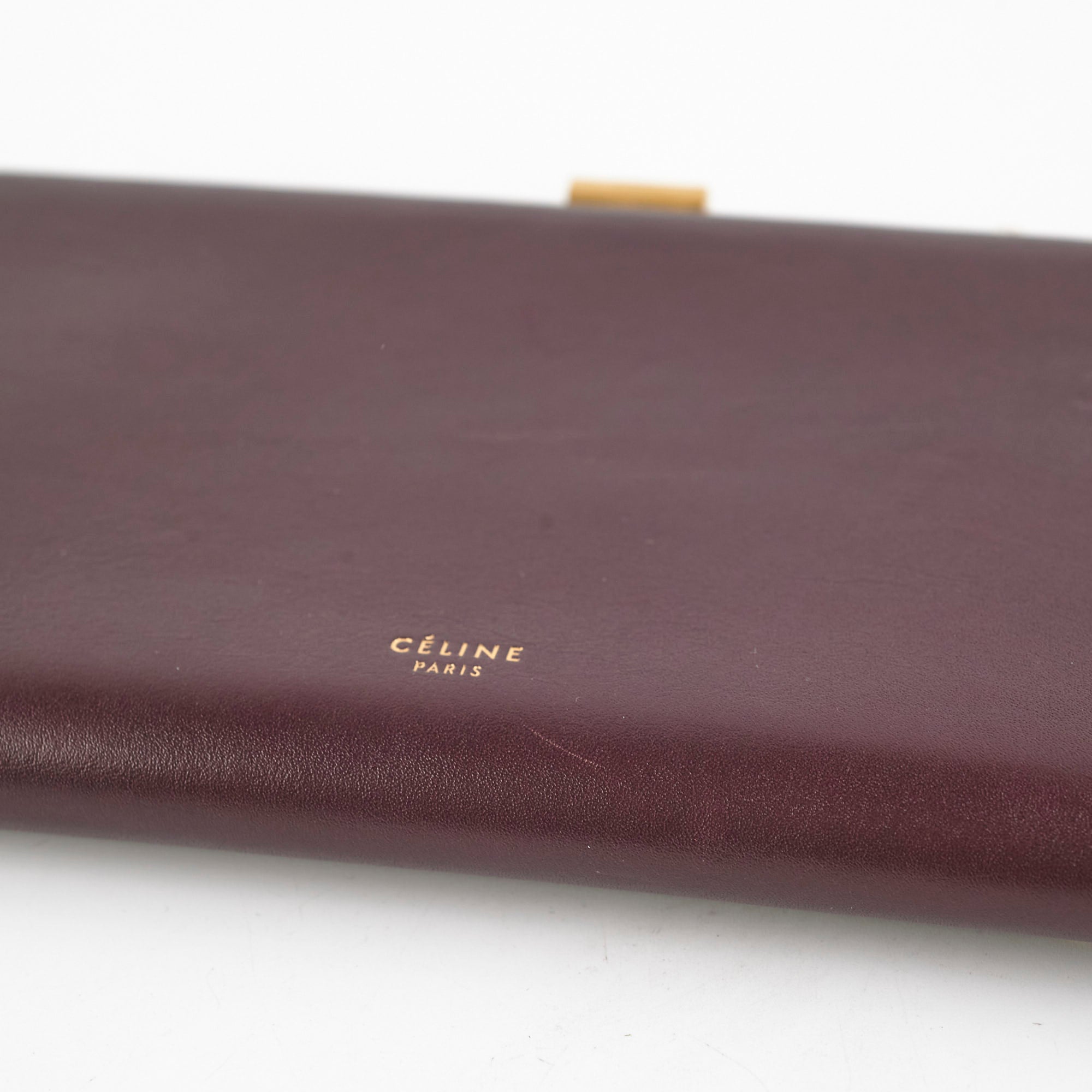 Celine Burgundy Leather Wallet On Chain Crossbody Bag for Women | Luxury Designer Handbag for Parties, Date Night & Evening Events