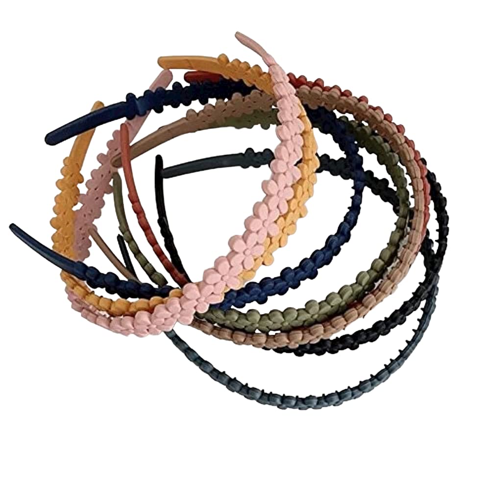 APSAMBR Elastic Hair Bands Set of 6 - Wavy Hair Comb Headbands with Teeth for Shine & Hold - Black & Brown Hair Accessories for Women & Girls - Perfect for Styling, Workouts, and Everyday Wear