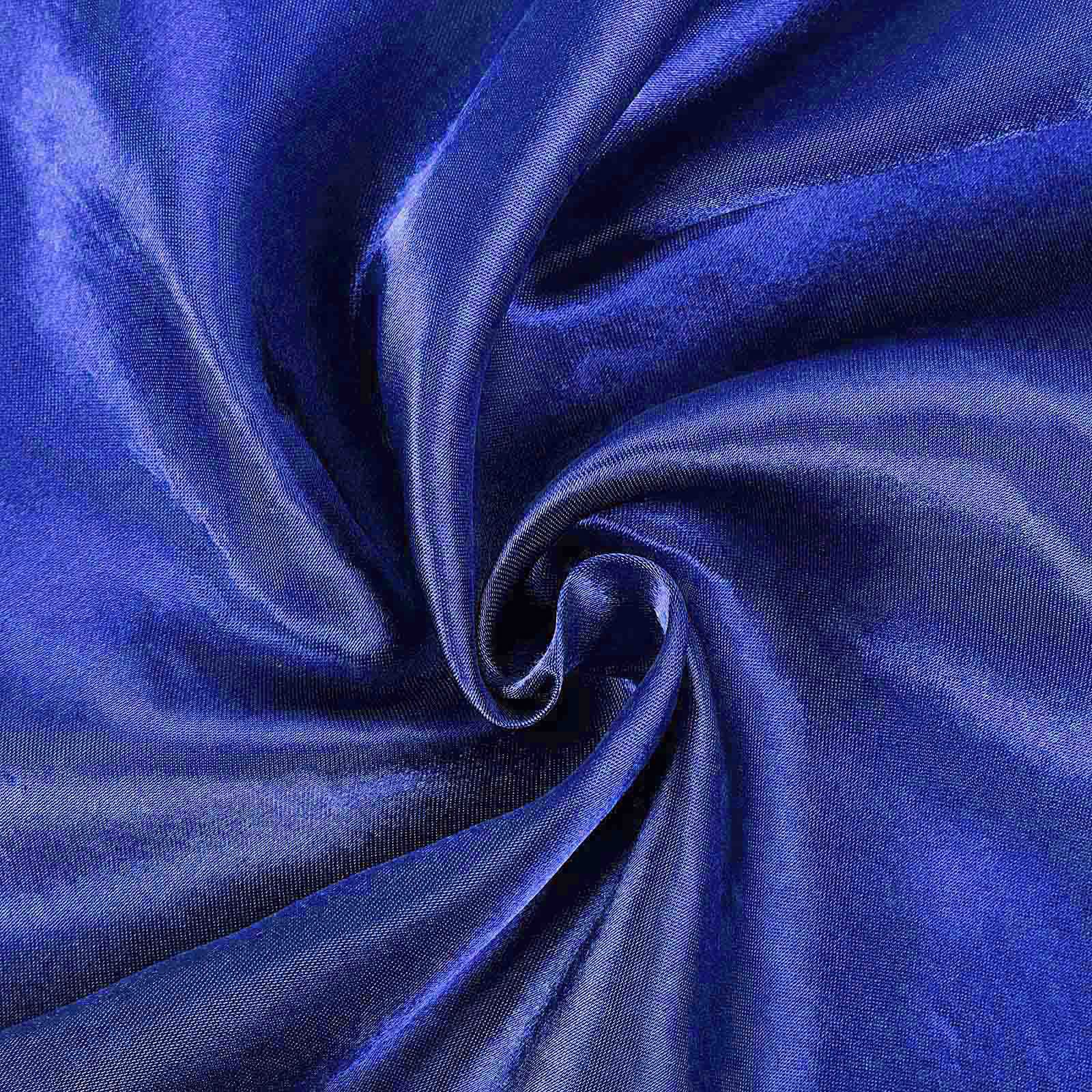 50 Pcs Royal Blue Satin Chair Covers Slipcovers - Universal Fit for Patriotic Veterans Day, 4th of July Party, Wedding & Ceremony Decorations - Perfect for Banquets, Church Events & Holiday Celebrations