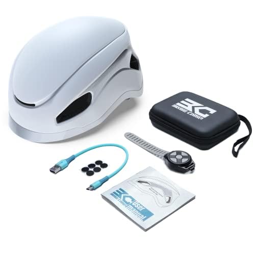BASE CAMP SF-999 Smart Bluetooth Bike Helmet for Adults - Built-in Speakers, Microphone & Rear LED Turn Signals - Lightweight Cycling Helmet for Men & Women - Perfect for Commuting, Road Biking & Urban Cycling