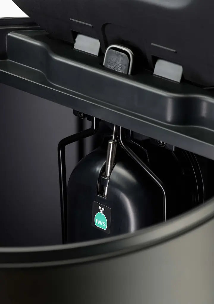 Arc™ 30L Easy Push Matt Black Pedal Bin - Touch-Free Trash Can for Kitchen, Bathroom & Office Waste Disposal