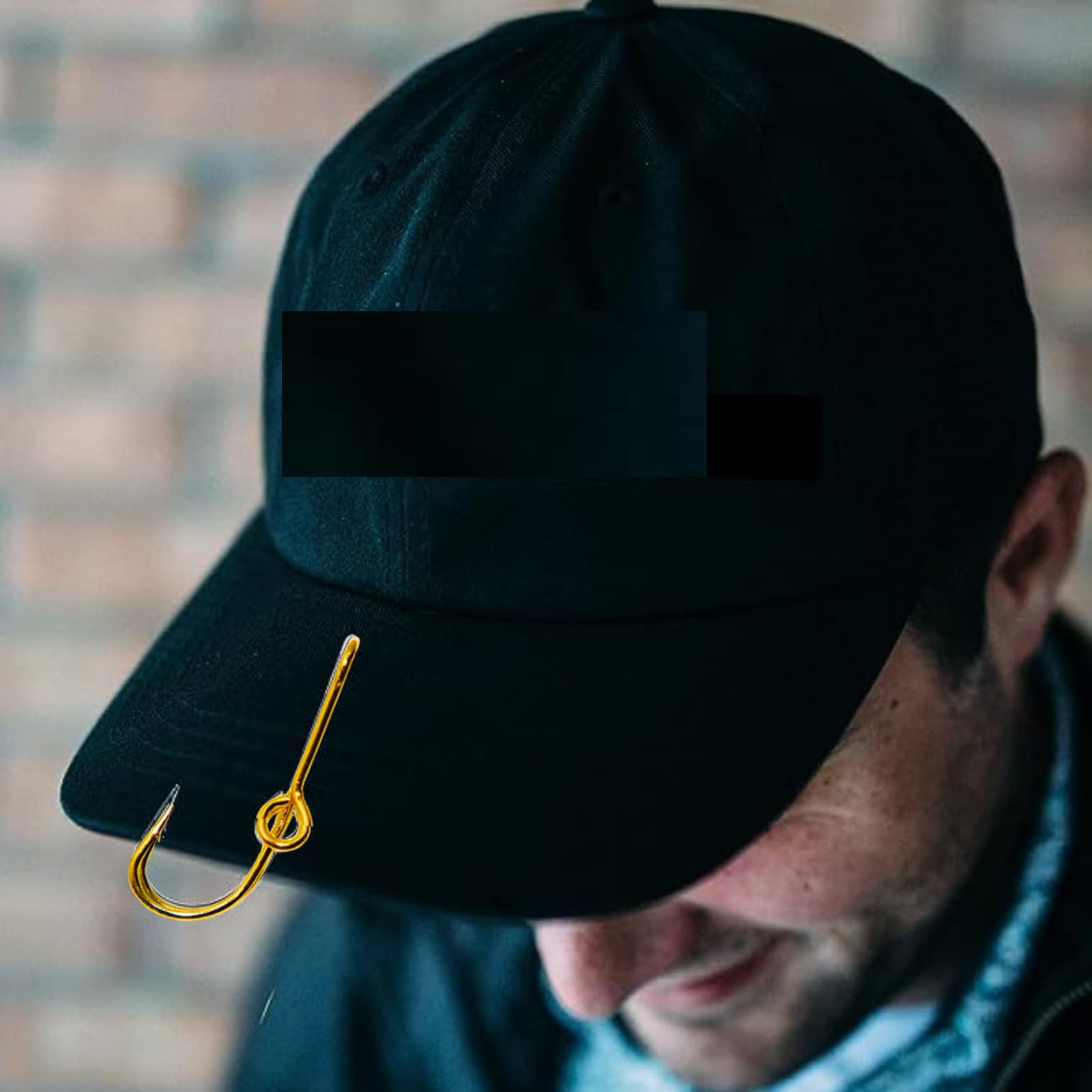 **3-Pack Gold Fishing Hat Hook Clips for Men - Secure Hat Pins & Tie Clasps - Ideal for Fishing, Hiking, and Outdoor Adventures**