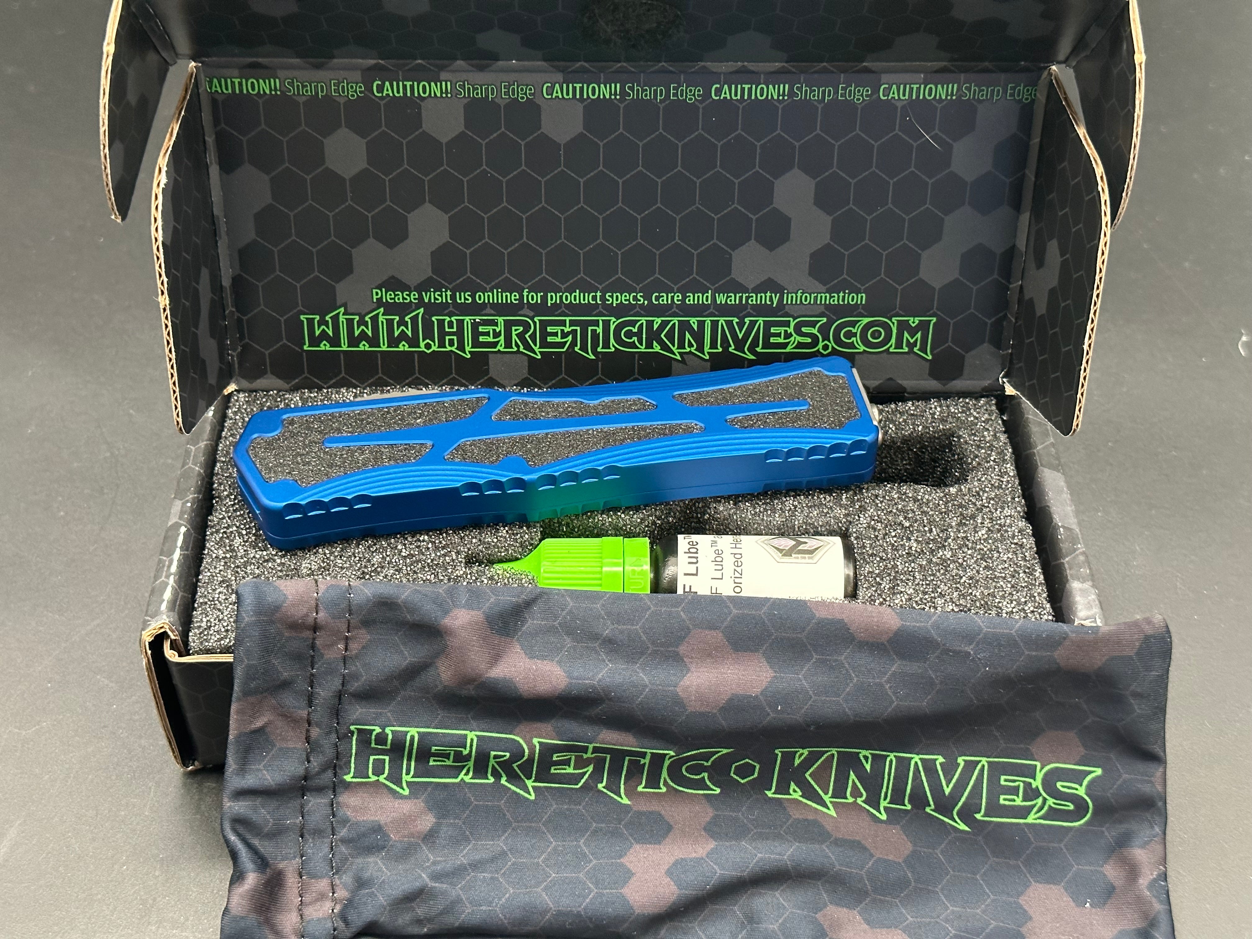 Heretic Knives Colossus HO39 2B BLU Magnacut Folding Pocket Knife - Premium EDC Tactical Knife for Outdoor Camping, Hunting & Survival Gear