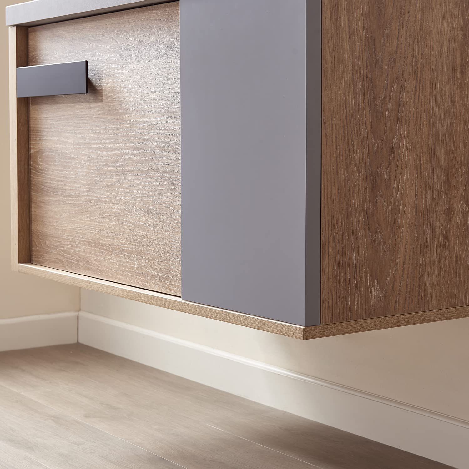 VINNOVA Carcastillo Bathroom Vanity with Sink - 36 Inch Modern Oak Wood Vanity for Bathroom - North American Solid Oak Construction - Perfect for Master Bath, Guest Bath & Powder Room Remodeling
