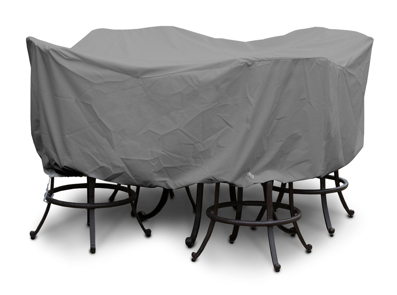 KoverRoos® MAX Bar Set Cover with Umbrella Hole - Waterproof Outdoor Patio Furniture Cover for Table and Chairs - Perfect for Backyard, Deck, and Garden Protection