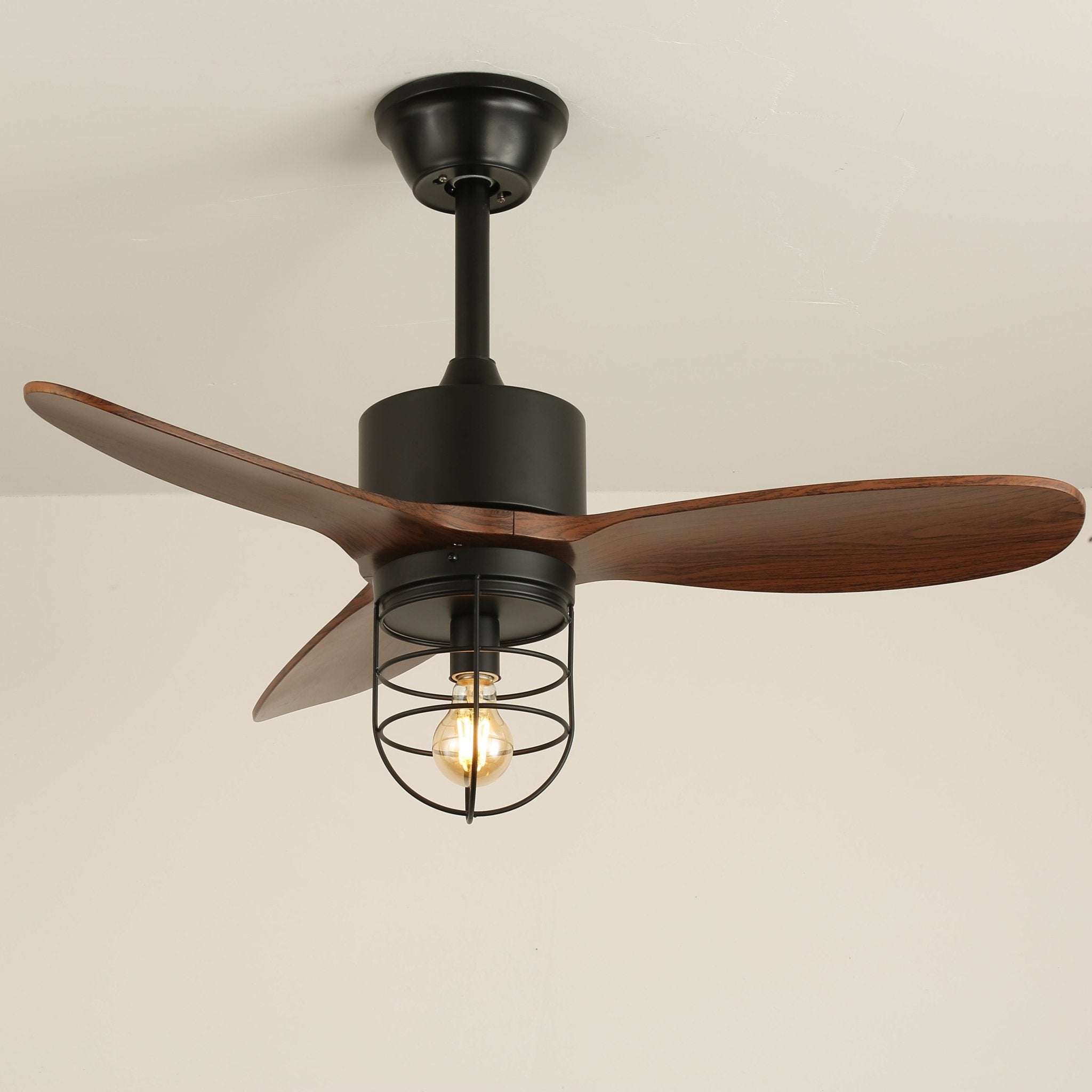 Caldor Industrial Ceiling Fan with LED Light - 52 Inch, 3 Blades, Remote Control - Perfect for Warehouse, Garage, and Workshop Cooling & Lighting