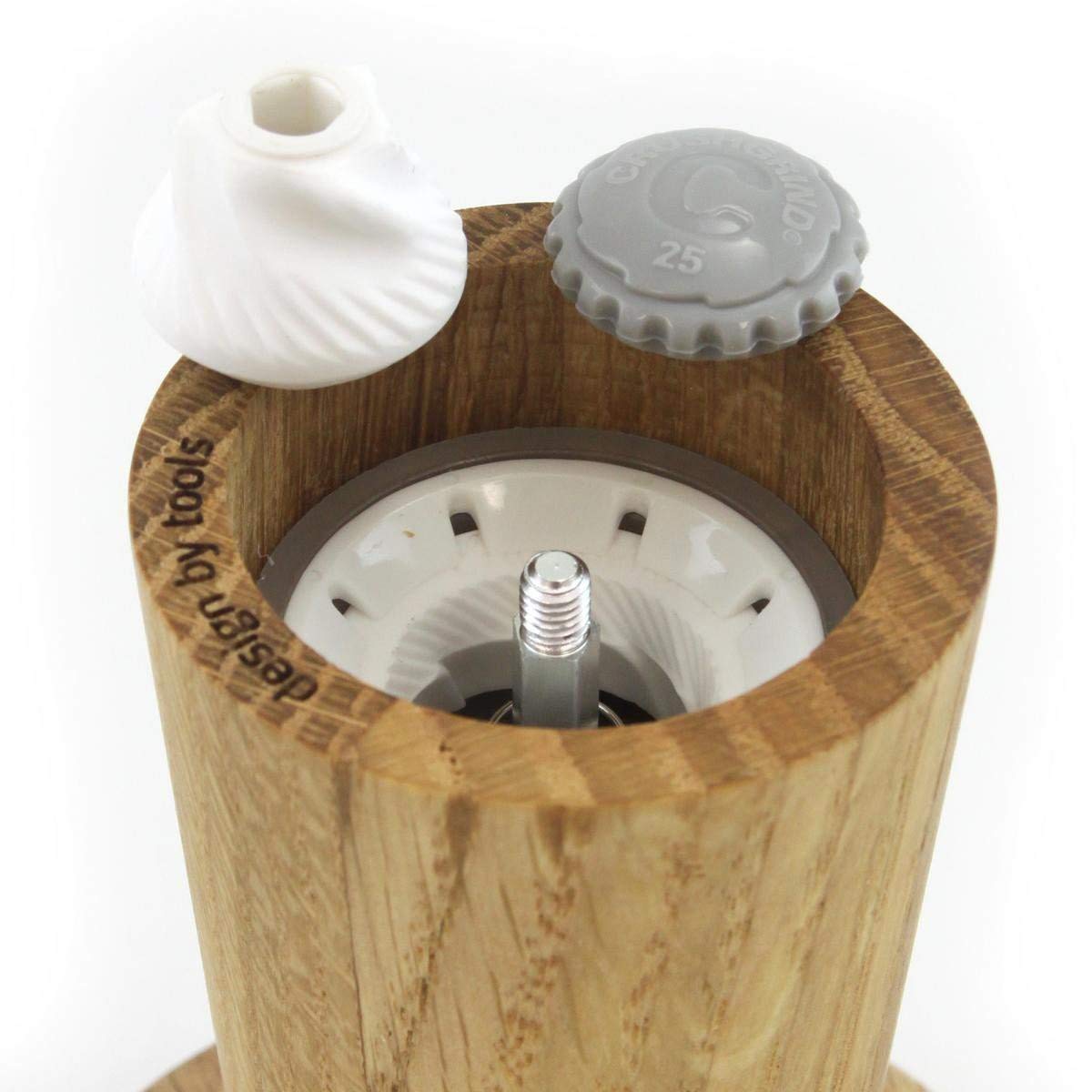 Premium EVA SOLO Oak Salt and Pepper Grinder Set with CrushGrind Ceramic Mechanism - 25 Year Warranty - Perfect for Kitchen, Dining Table & Gourmet Cooking