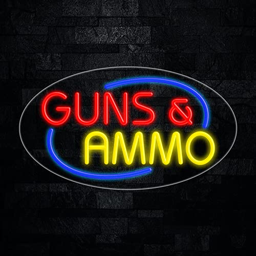 Guns & Ammo LED Neon Sign - 28