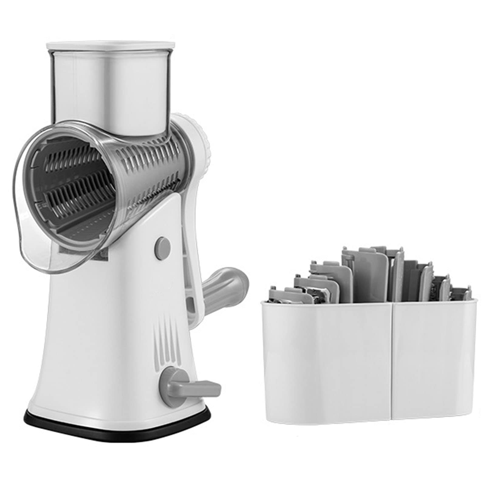 CHUANGRUN 5-in-1 Stainless Steel Vegetable Grater Shredder Slicer - Multi-Functional Manual Food Processor for Fruits, Vegetables & Meat - Perfect for Home Kitchen, Meal Prep & Salad Making