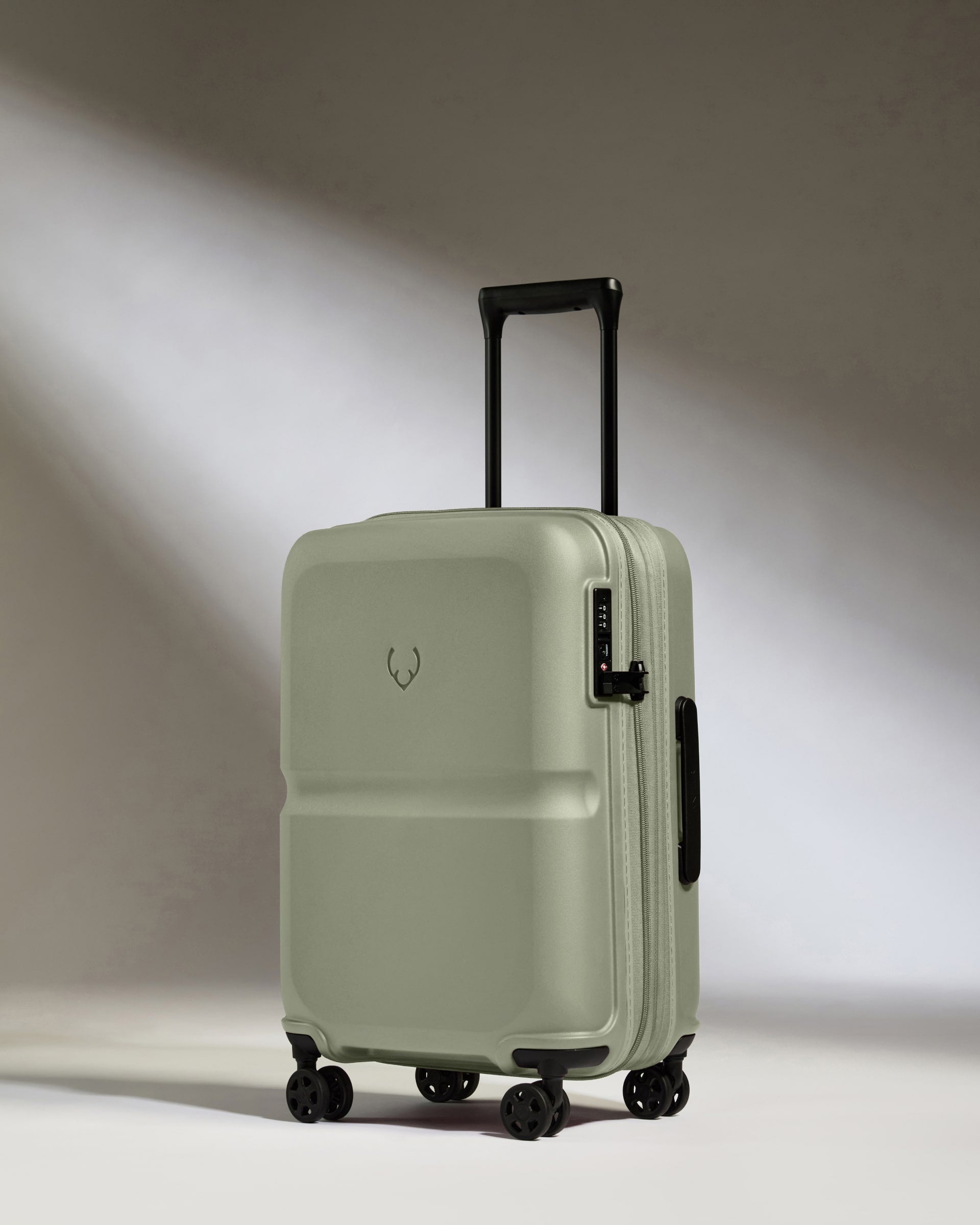 Expandable Carry On Luggage Set - Lightweight Clover Green Suitcase with Single Stripe Design for Air Travel, Business Trips & Weekend Getaways