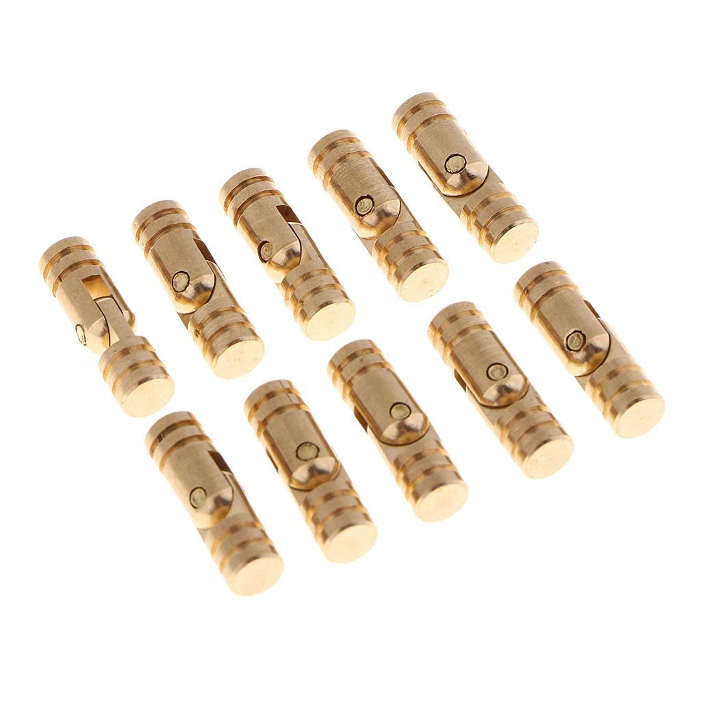 10 Pack Copper Barrel Mini Hinges 17x5mm - Hidden Cabinet Hinges for Wooden Boxes, Craft Projects & DIY Furniture - Perfect for Jewelry Boxes, Small Woodworking & Home Decor