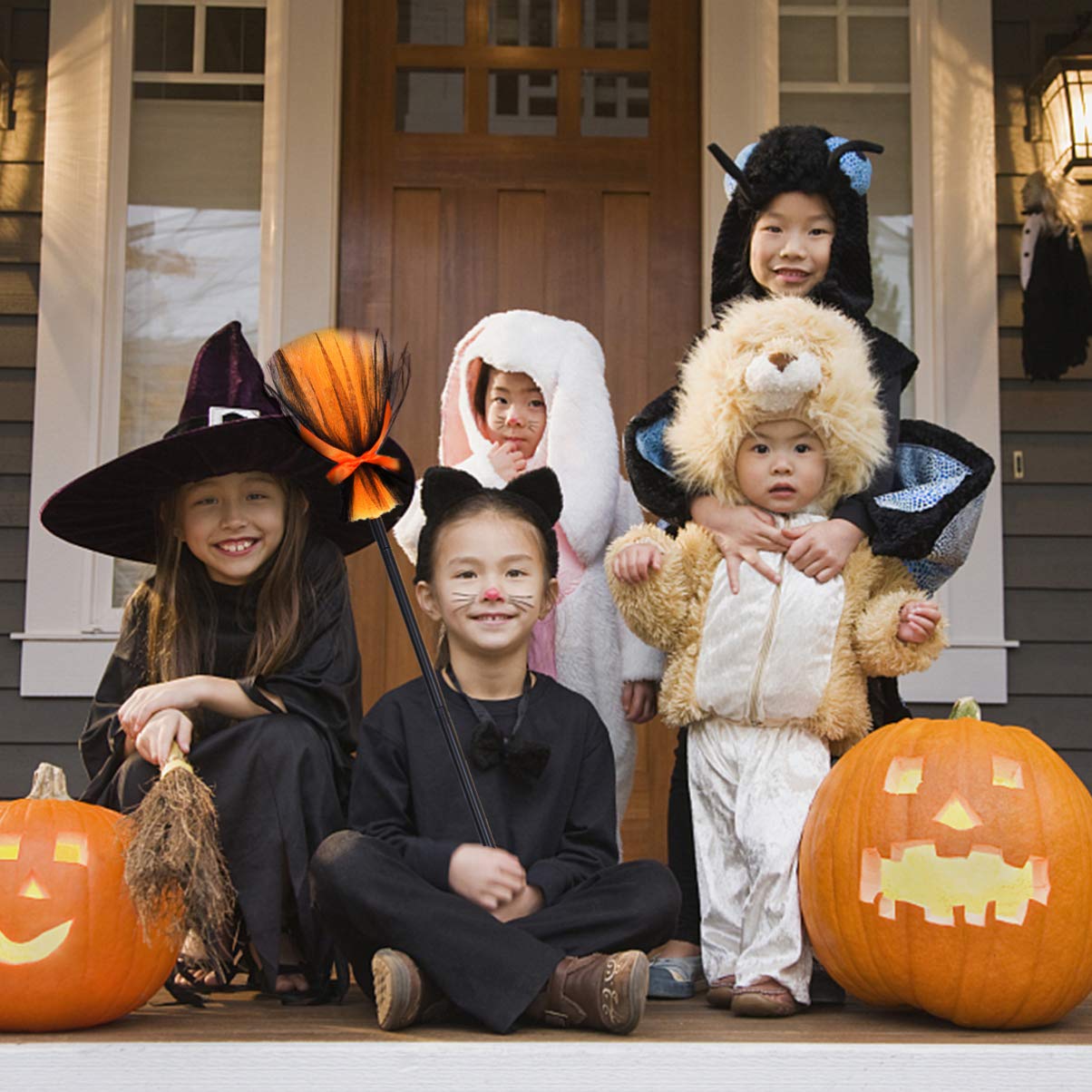 VALICLUD Halloween Witch Broomstick - Kids Costume Accessory for Witch Cosplay & Halloween Decor - Perfect for Trick-or-Treating, Themed Parties & Spooky Photo Props