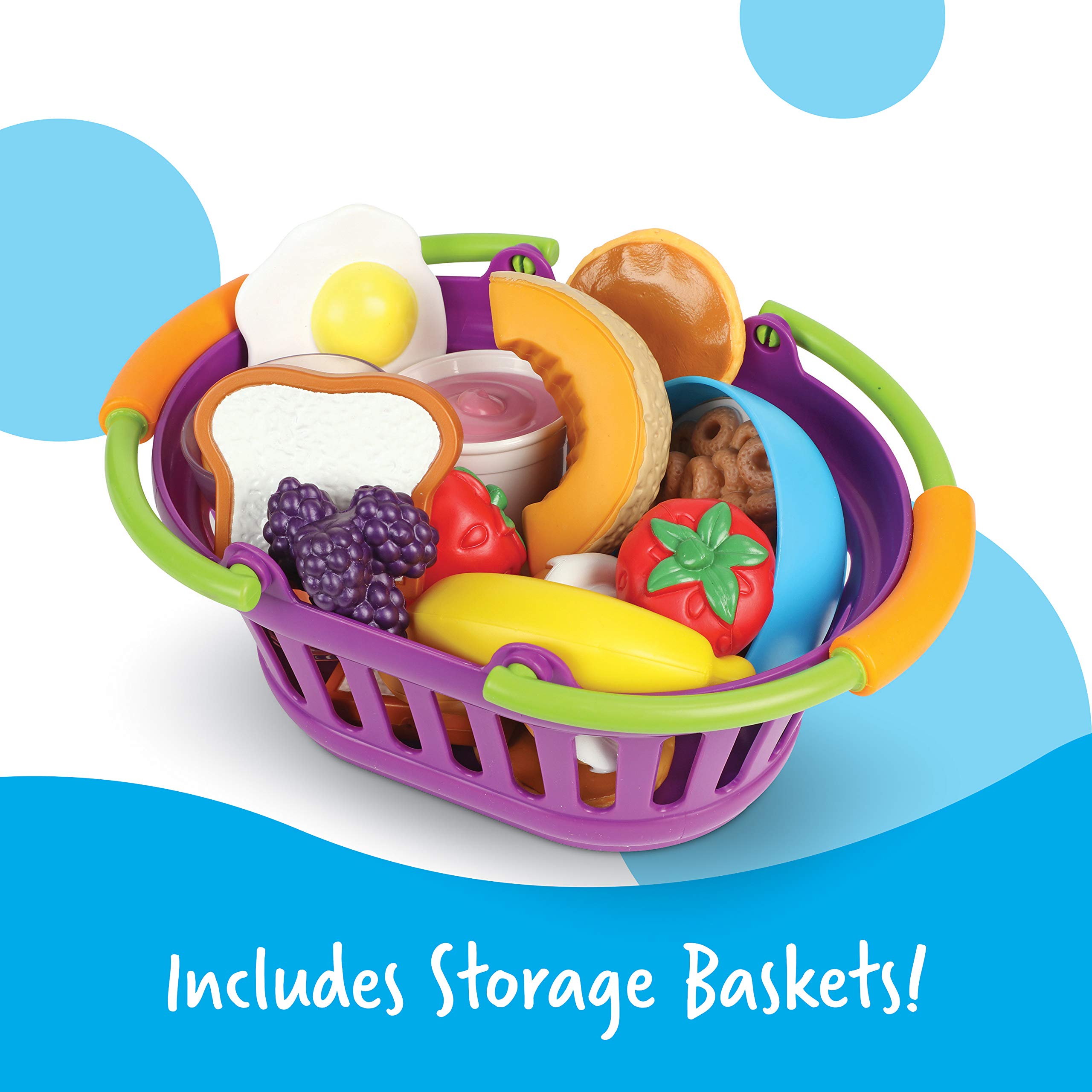 Learning Resources New Sprouts Pretend Play Food Bundle - 3 Sets (Breakfast, Lunch & Dinner) | Educational Toddler Toys for Ages 18+ Months | Supermarket Role Play, Kitchen & Preschool Learning Activities