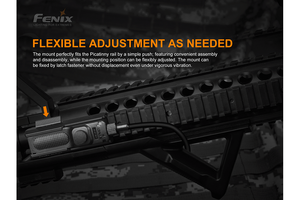 Fenix AER 03 V2.0 + ALG 05 Tactical Flashlight Kit - High Lumen LED Tactical Light with Mounting System for Hunting, Camping & Emergency Use