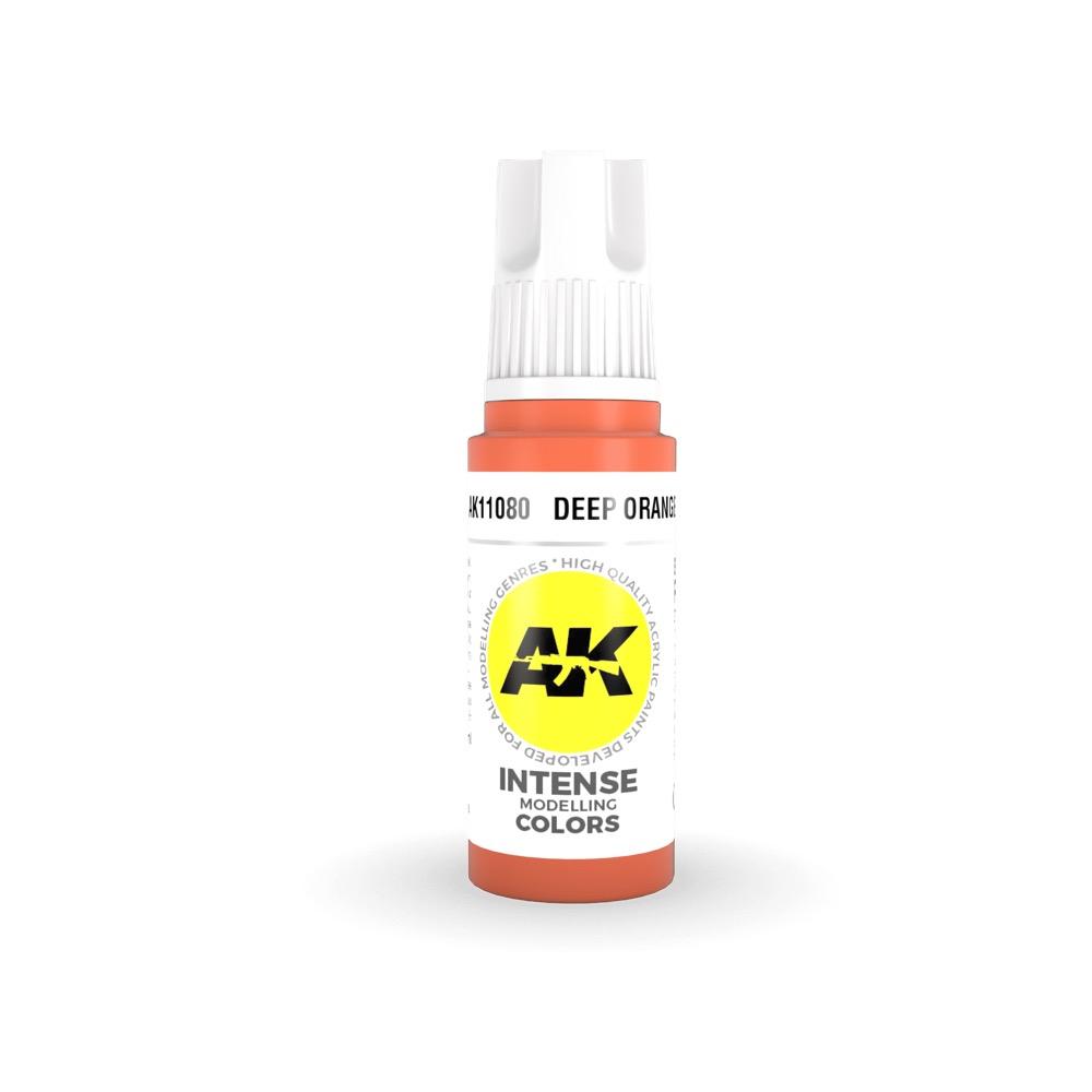 AK Interactive AK11080 Deep Orange Intense Acrylic Paint 17ml - 3rd Generation Premium Model Paint for Miniatures, Warhammer & Scale Models - Perfect for Airbrush & Hand Painting