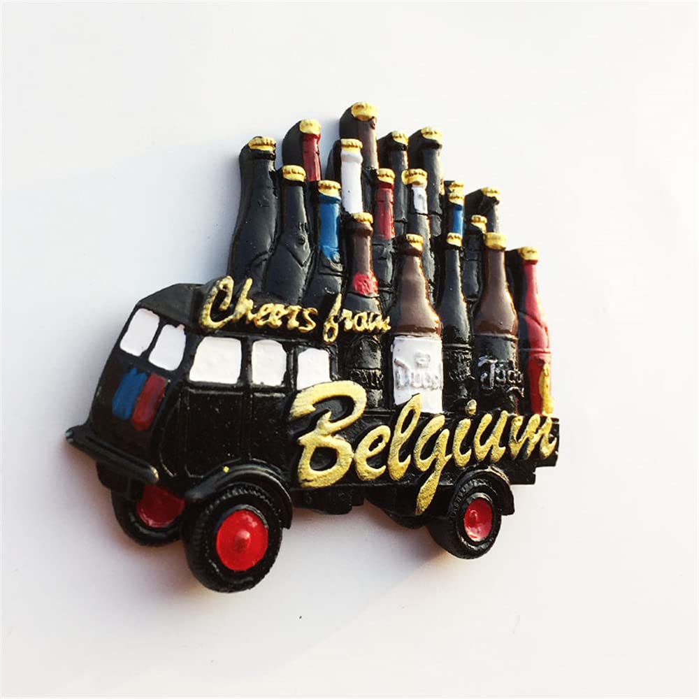 Belgium Beer and Chocolate Fridge Magnet - Travel Souvenir Gift, Magnetic Craft for Refrigerator, Office, and Home Decor - Perfect for Beer Lovers and Chocolate Fans