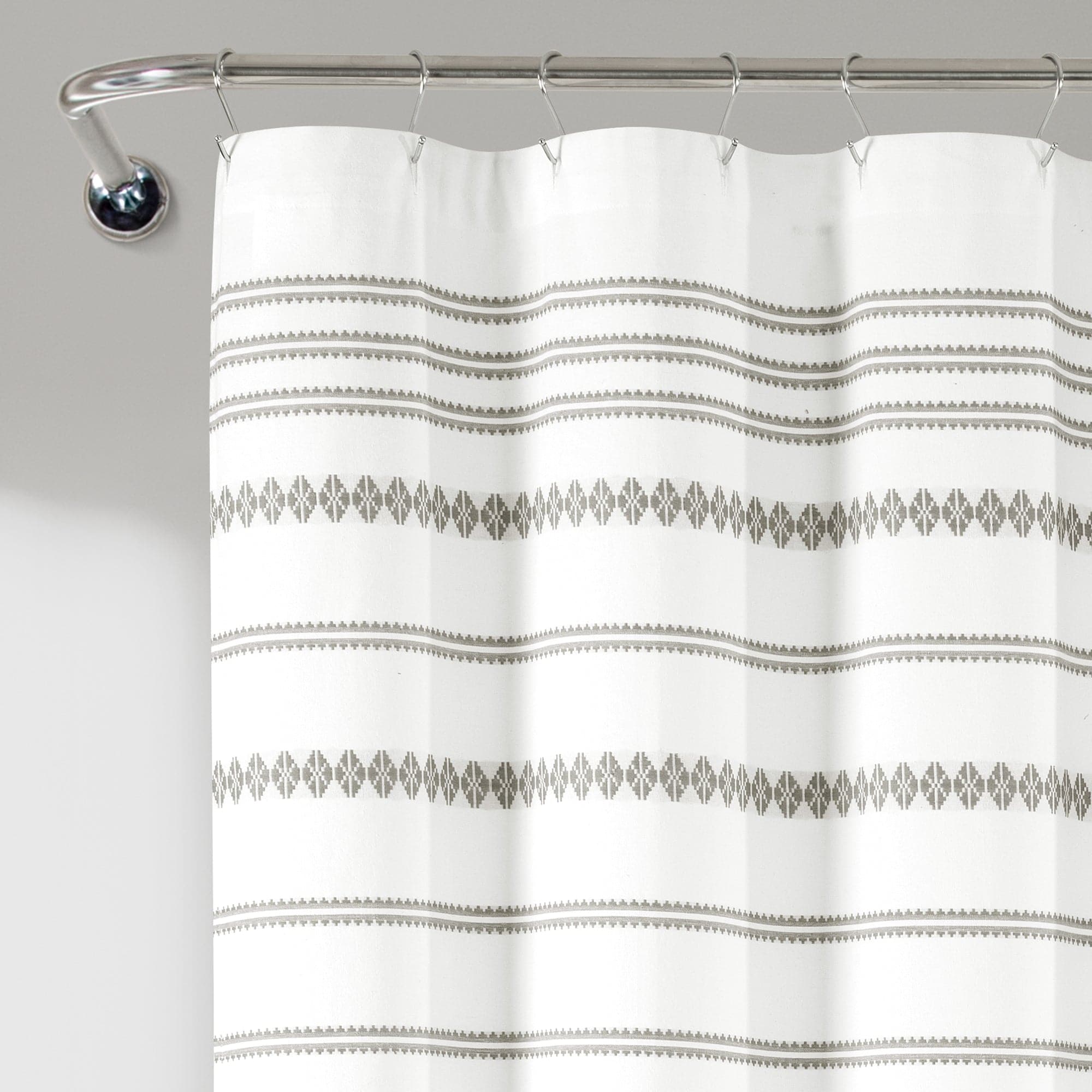 Eco-Friendly Breezy Chic Tassel Jacquard Shower Curtain - 100% Recycled Cotton Bathroom Decor for Modern & Bohemian Style Homes
