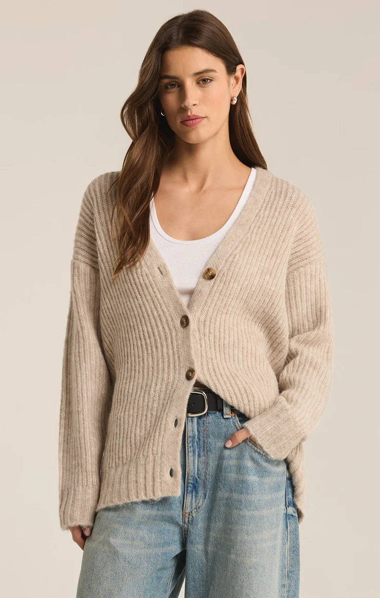 Z Supply Josie Cardigan - Women's Soft Knit Open Front Long Sleeve Sweater | Perfect for Fall Layering, Office Wear & Casual Outfits