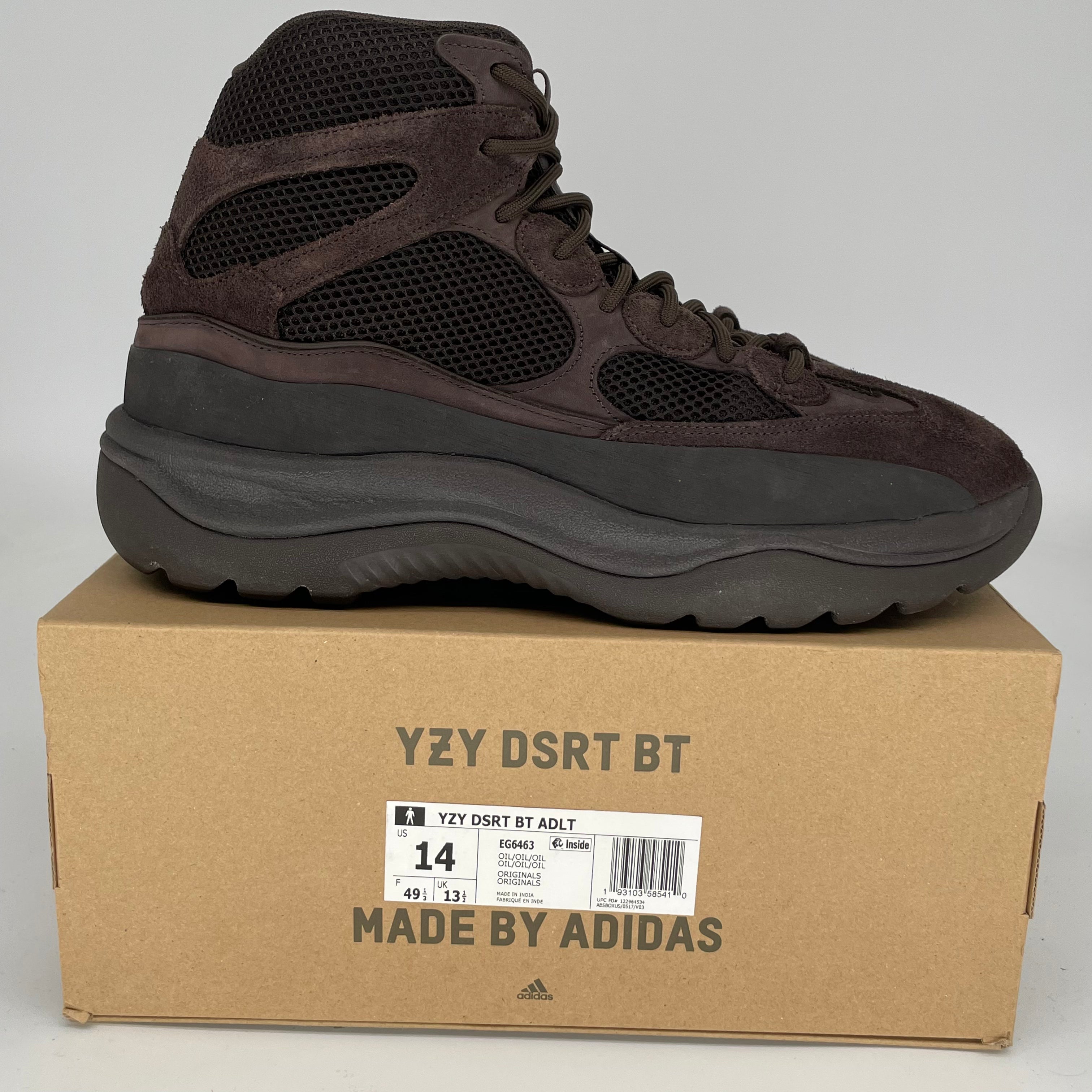 Adidas Yeezy Desert Boot Oil Tan Size 14 Men's EG6463 - Stylish & Comfortable Hiking & Outdoor Boots for Adventurers