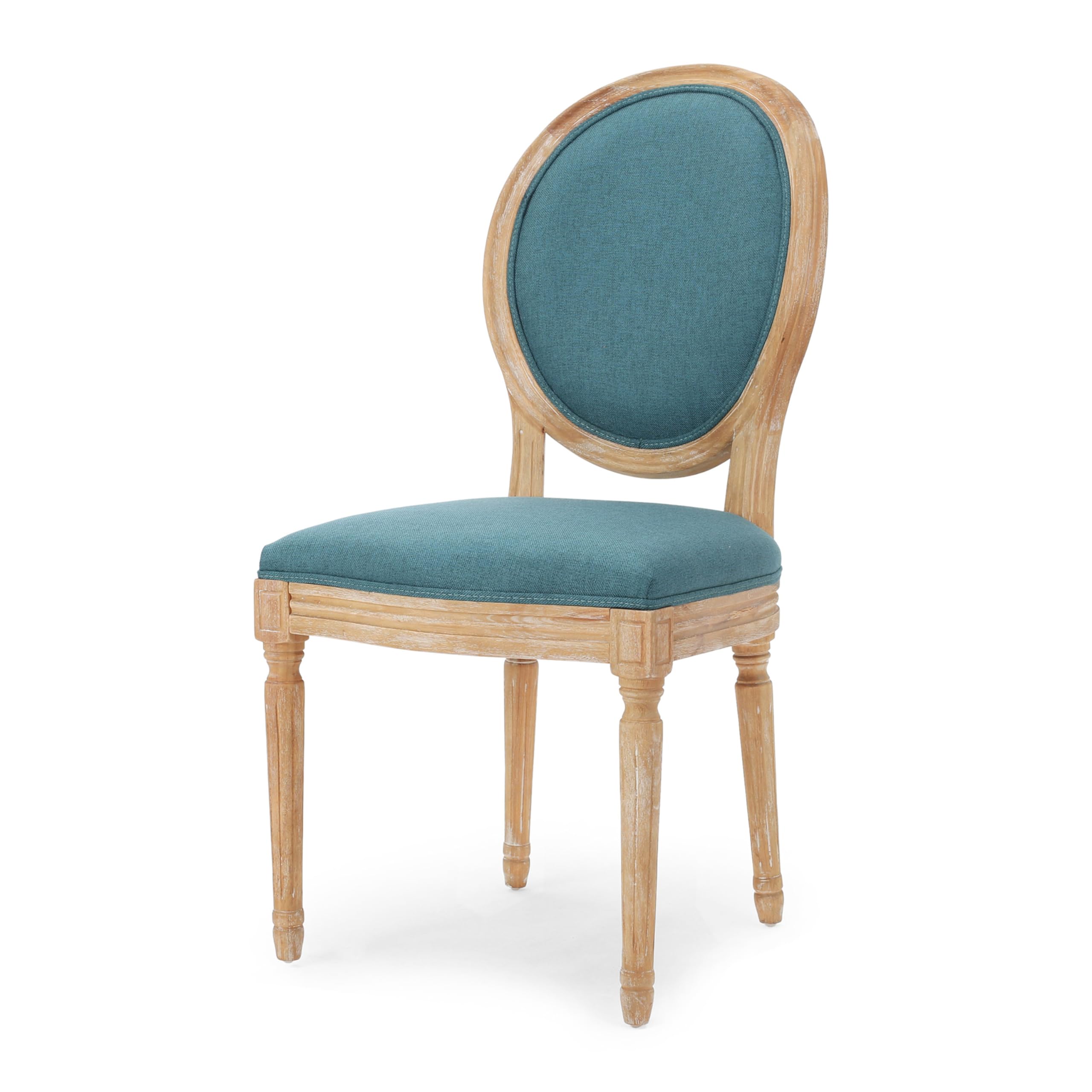 Christopher Knight Home Phinnaeus Fabric Dining Chairs, 2-Piece Set, Dark Teal - Modern Upholstered Side Chairs for Kitchen, Dining Room, or Breakfast Nook