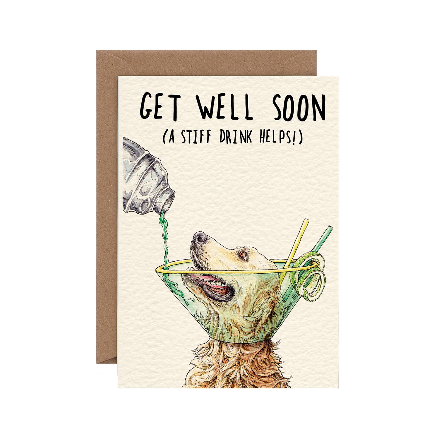Get Well Soon Dog Greeting Card - Cute Puppy Recovery Card for Sick Pets - Perfect for Dog Lovers & Pet Owners (Use for Vet Visits, Surgeries, or Cheering Up Sick Dogs)
