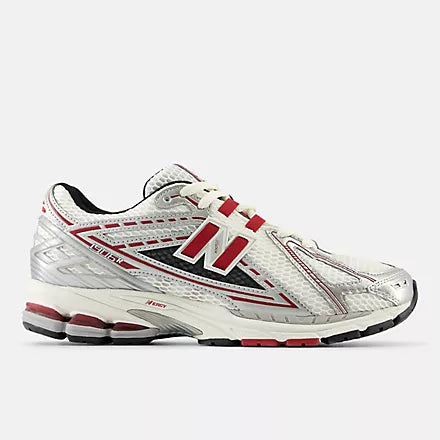 New Balance 1906R Sneakers for Men - Silver Metallic & Crimson Running Shoes - Lightweight Comfort for Jogging, Gym & Casual Wear