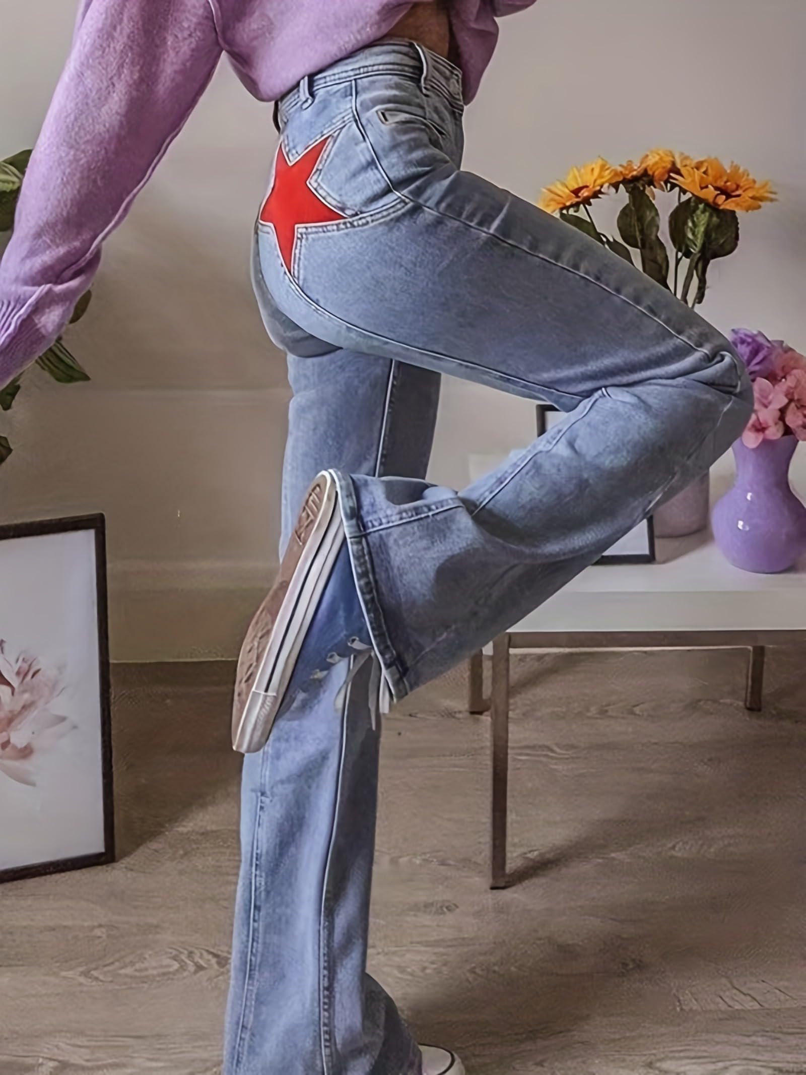 Y2K Retro Washed Cargo Pants - High Waist Wide Leg Parachute Jeans for Women | 90s Grunge Streetwear Fashion | Perfect for Casual Wear, Concerts & Vintage Outfits