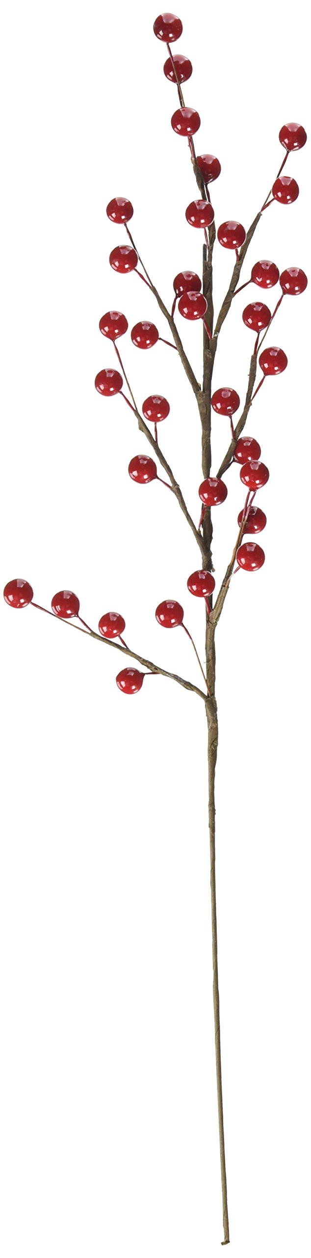 35-Pack Shiny Red Berry Spray for Christmas Tree Decorations, Wreaths, and Floral Arrangements - Artificial Berries for DIY Crafts and Home Decor