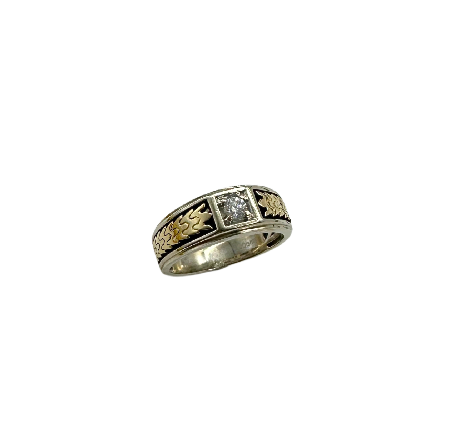 10-Point Diamond Solitaire Ring - 14K Yellow & White Gold Wedding Band - Perfect for Engagement, Anniversary & Bridal Jewelry Gifts