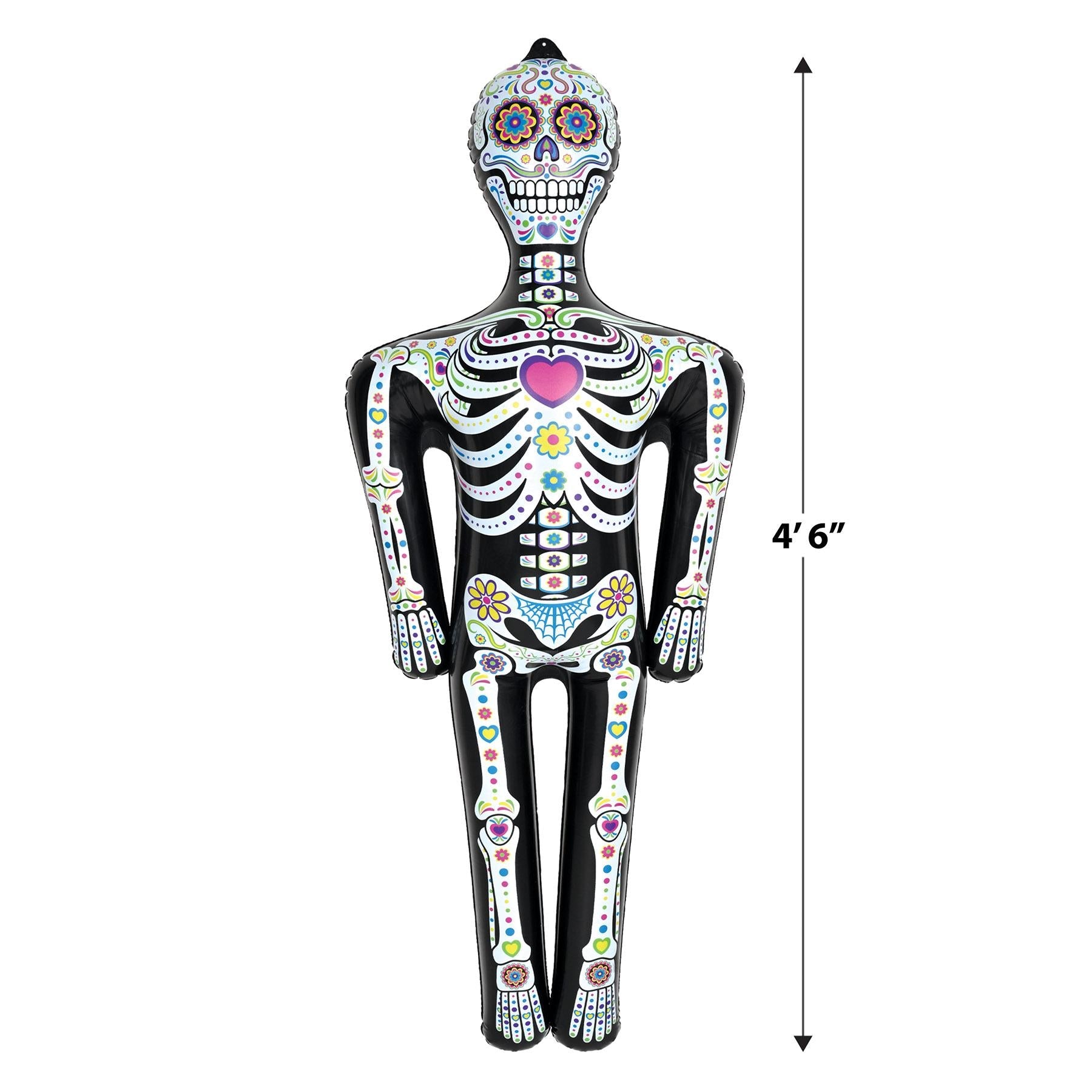 12 Pack Beistle Day of the Dead Inflatable Skeletons - Halloween Party Decorations for Indoor & Outdoor Decor, Dia de los Muertos Celebration Supplies
