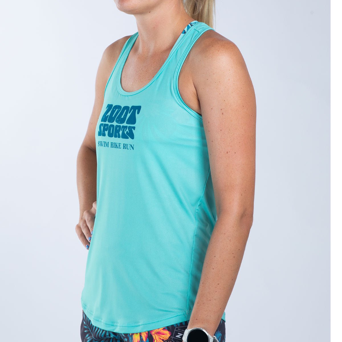 Women's Limited Edition Running Singlet - Mint Hula Print | Lightweight Performance Tank Top for Runners & Athletes | Perfect for Marathons, Gym Workouts & Summer Outdoor Activities