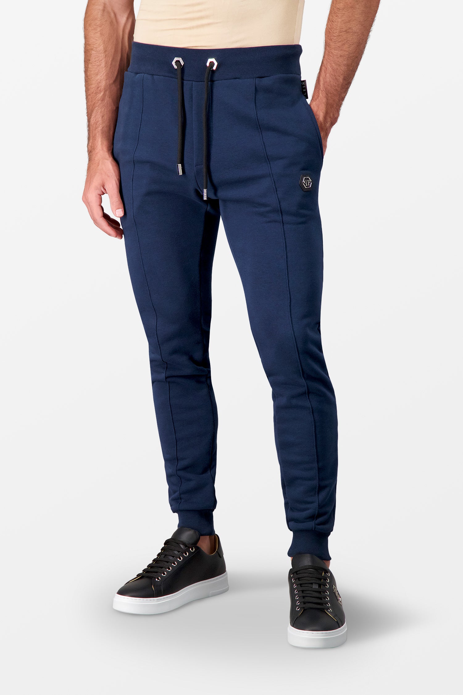 Philipp Plein Navy Blue Jogging Pants for Men - Comfortable Athletic Trousers for Running, Gym & Casual Wear