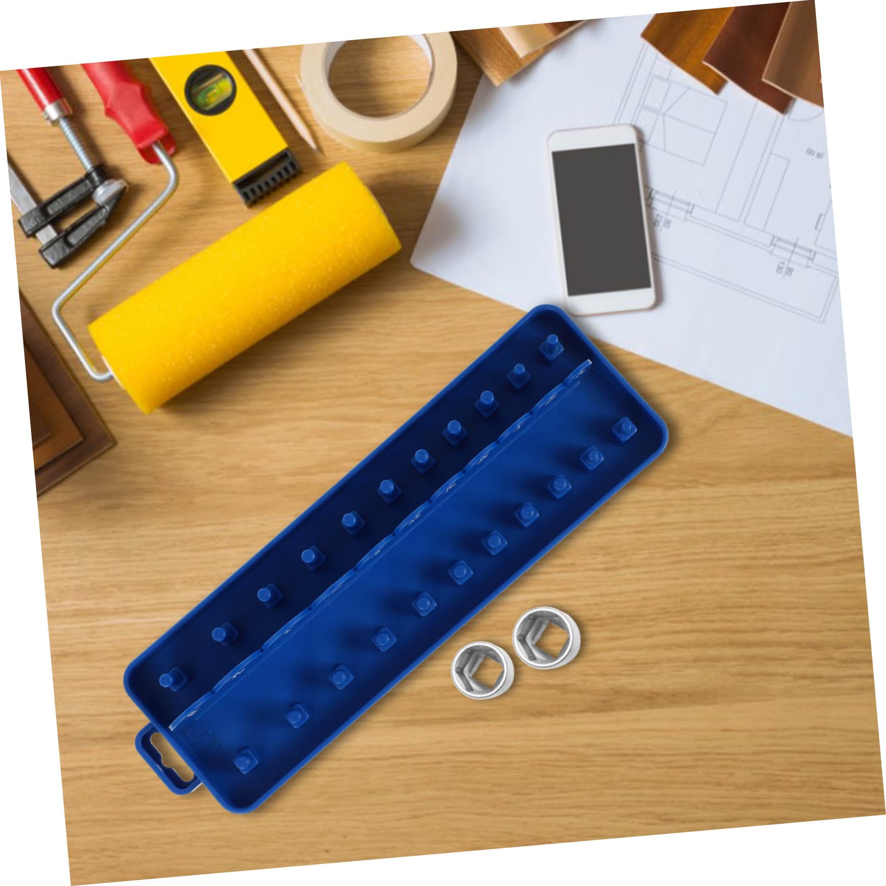 DOITOOL Plastic Socket Organizer - Wrench Socket Storage Rack with Inserting Slots for Efficient Tool Organization | Perfect for Garage, Workshop & DIY Projects