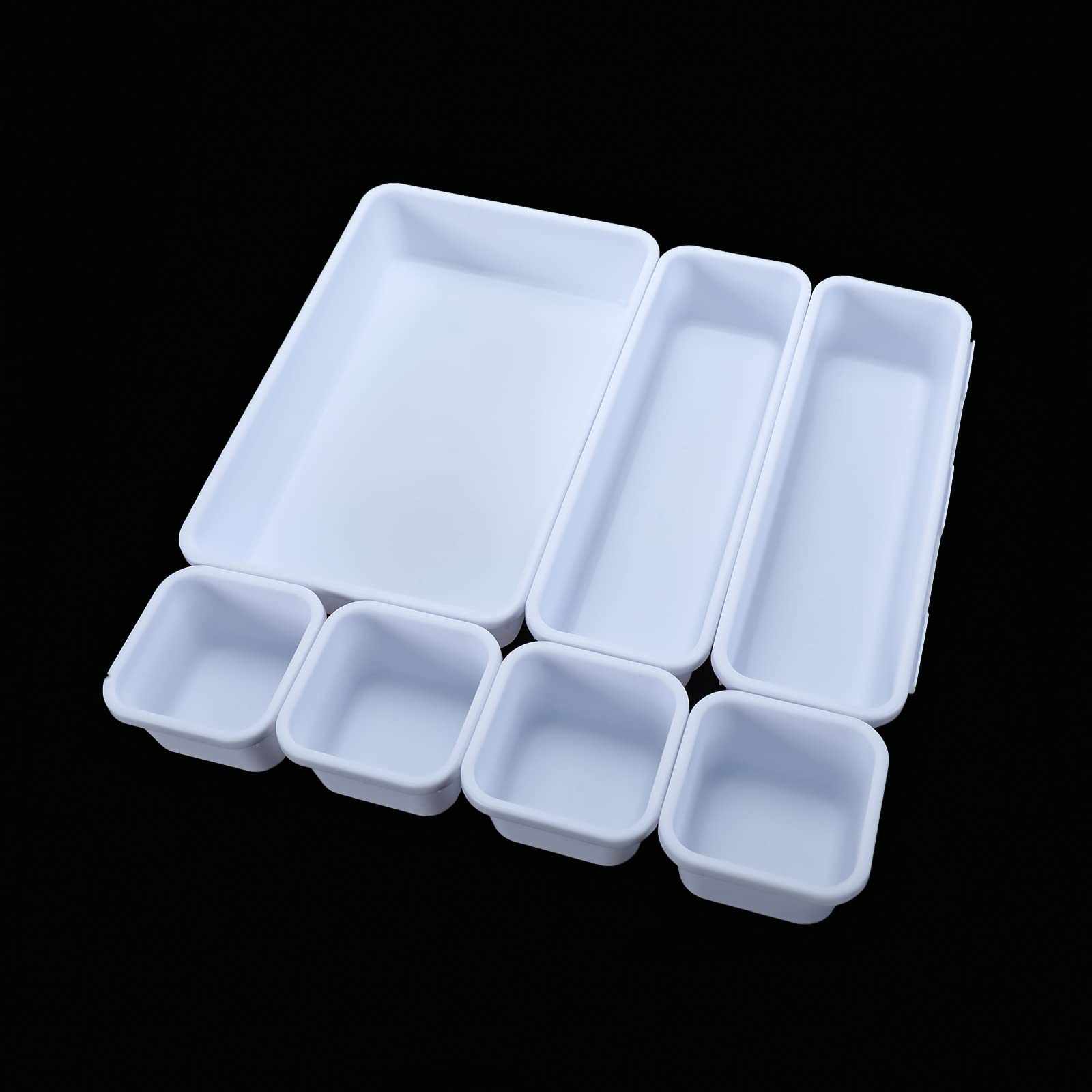 42-Piece Interlocking Drawer Organizer for Office, Kitchen & Bathroom Storage