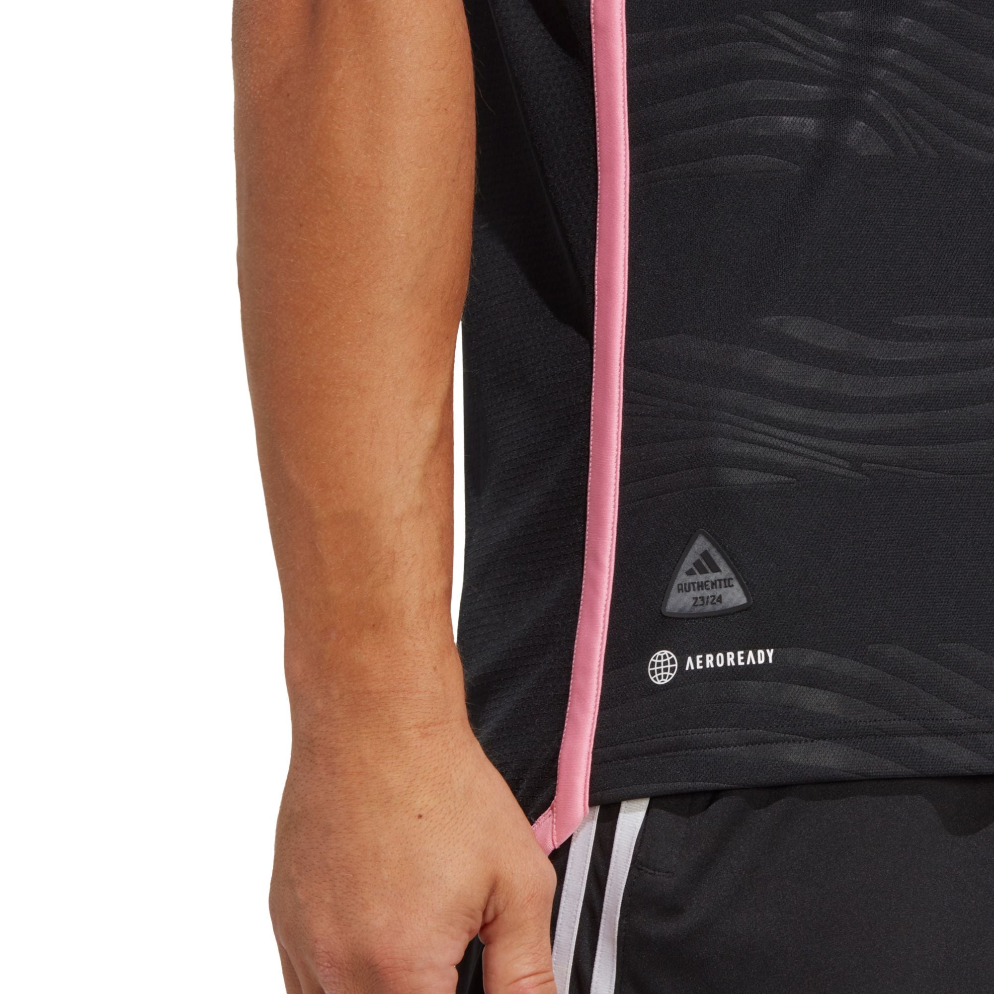 Adidas Inter Miami CF DeAndre Yedlin Authentic Away Jersey 2023-2024 - Black & Pink with MLS Patches - Official Player Version Soccer Shirt for Fans & Collectors - Perfect for Matchdays, Gifts & Sports Events
