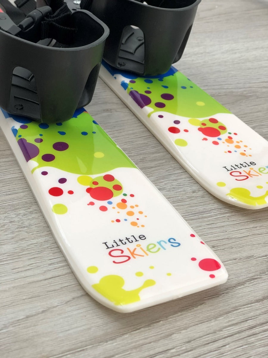 Little Skiers Beginner Toddler Skis and Poles Set - Kids First Ski Equipment for Ages 2-5 - Perfect for Learning & Family Snow Adventures