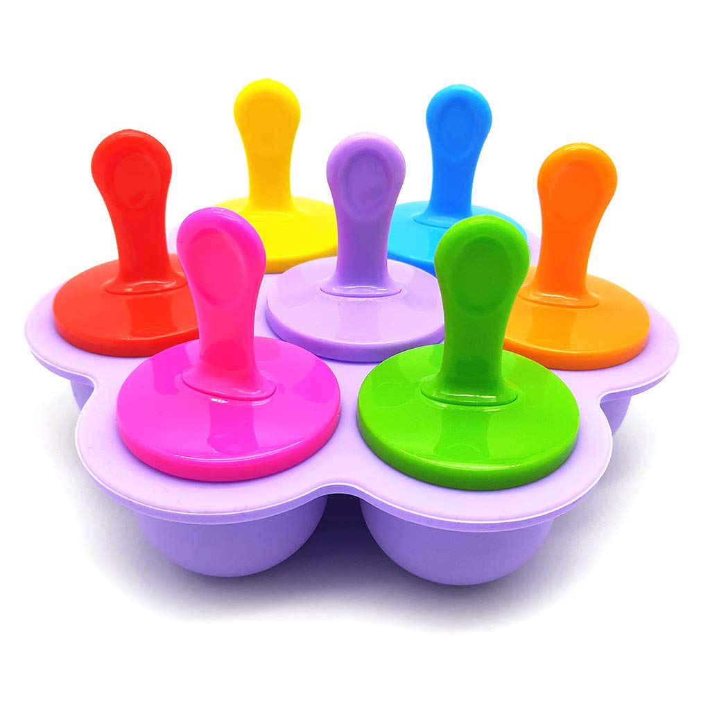 7-Cell Silicone Mini Ice Cube Mold - Reusable Ice Cream Ball & Lolly Maker for DIY Frozen Treats, Yogurt, Baby Food - Perfect for Parties, Summer Snacks & Home Dessert Making