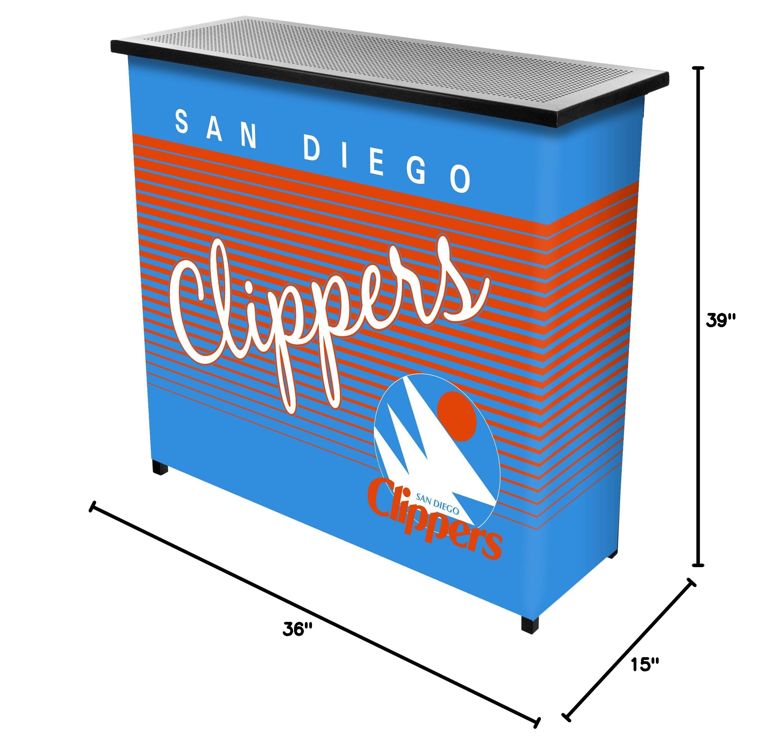 San Diego Clippers NBA Portable Bar with Carrying Case - Black - Perfect for Tailgating, Home Parties & Sports Events