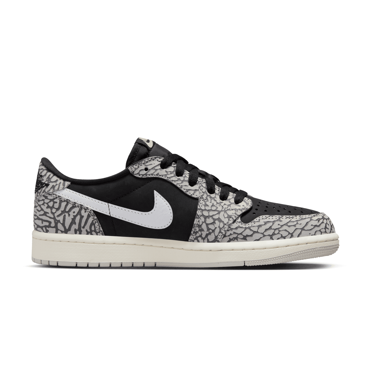 Air Jordan 1 Retro Low OG 'Black Elephant' Men's Basketball Shoes - Classic Sneakers for Streetwear & Casual Outfits