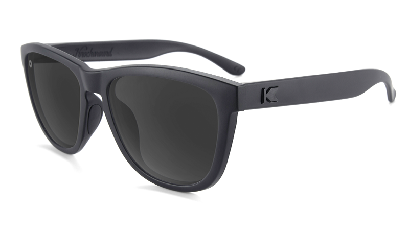 Premium Sports Sunglasses - Black on Black Polarized UV Protection for Running, Cycling & Outdoor Activities