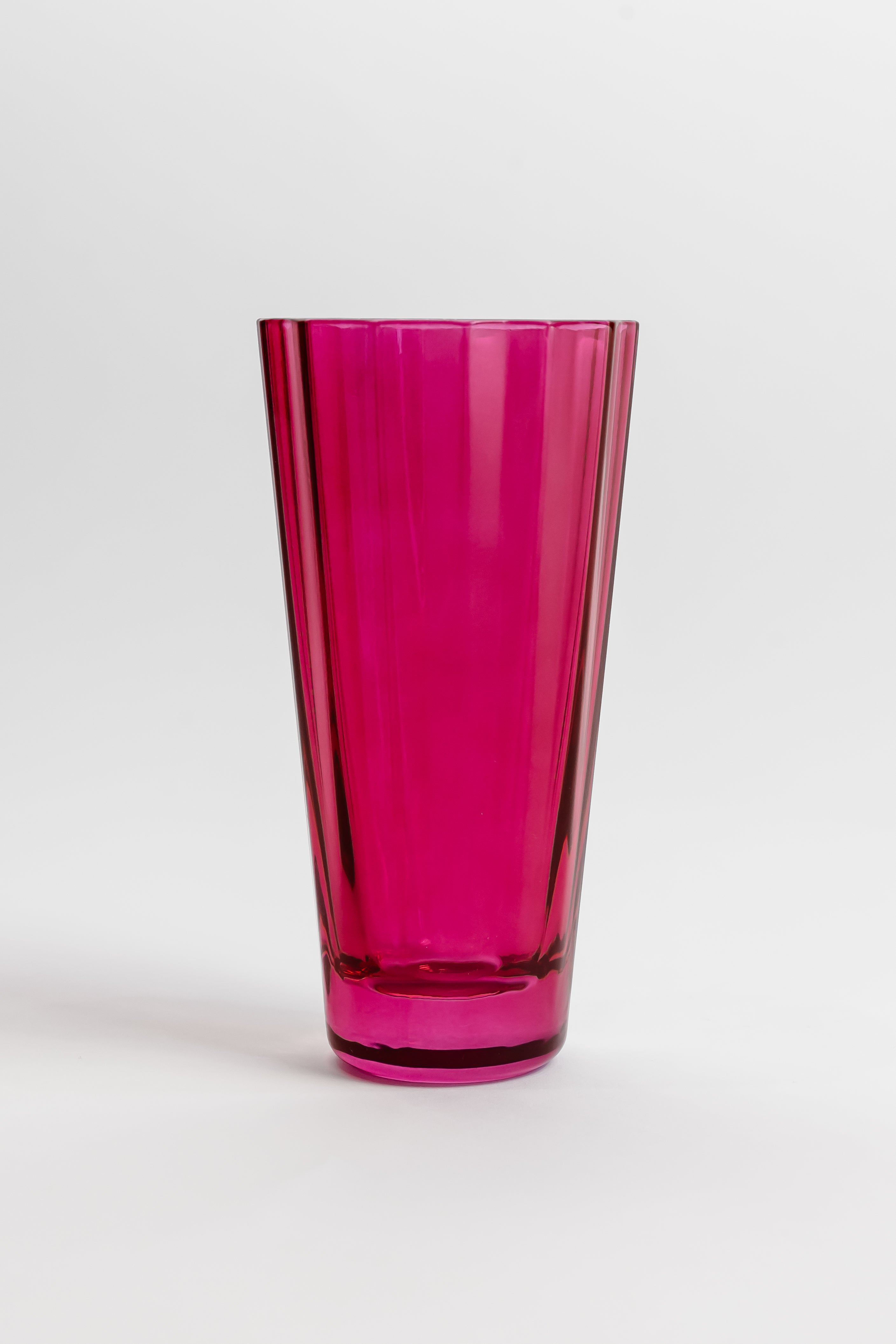 Estelle Colored Sunday Highball Glasses Set of 6 - Fuchsia Pink for Cocktails, Iced Tea & Party Drinks | Elegant Barware for Home Entertaining & Gifts
