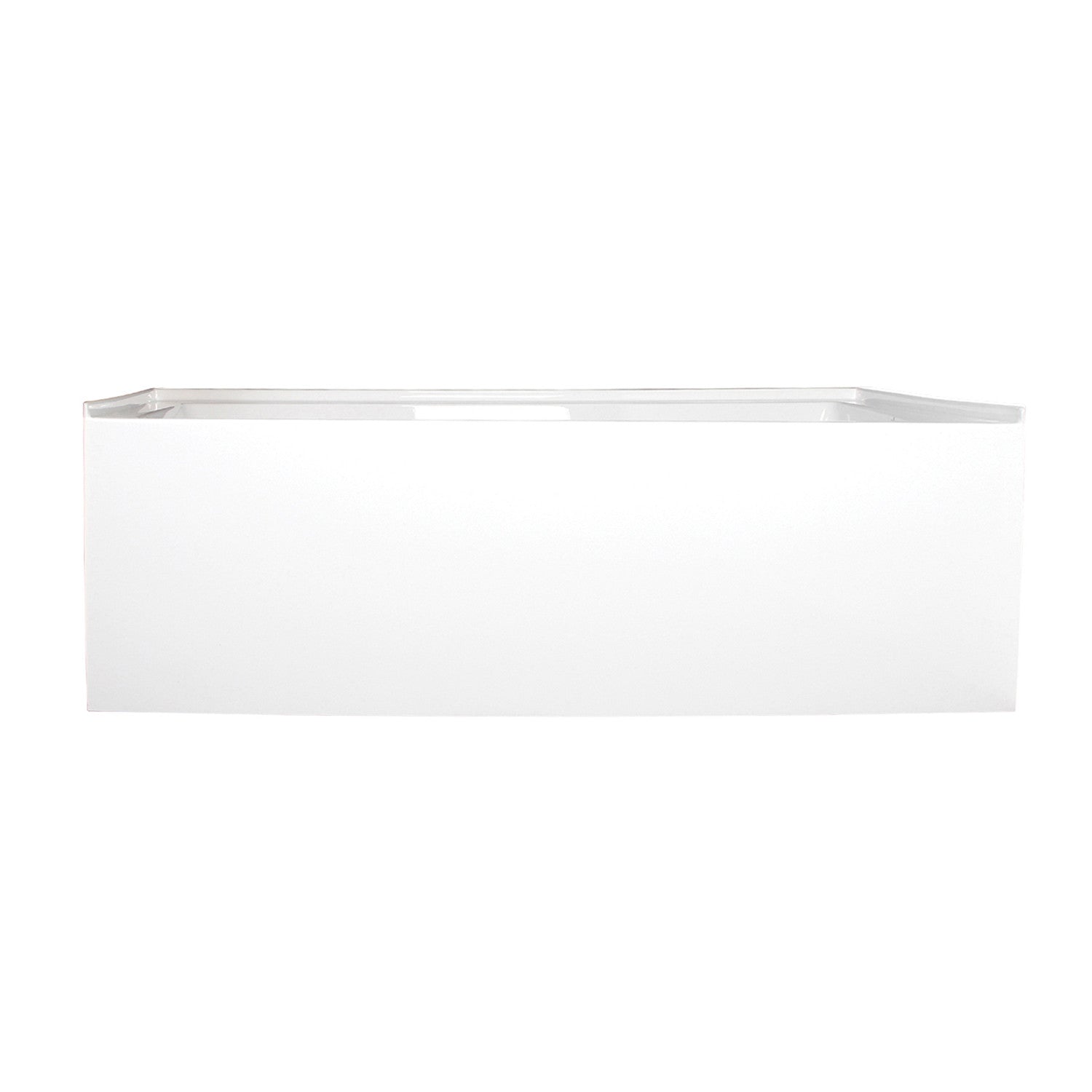Aqua Eden 66 Inch Acrylic Rectangular 3 Wall Alcove Bathtub - Right Hand Drain, Glossy White | Freestanding Soaking Tub for Modern Bathrooms, Spa Relaxation & Luxury Home Decor