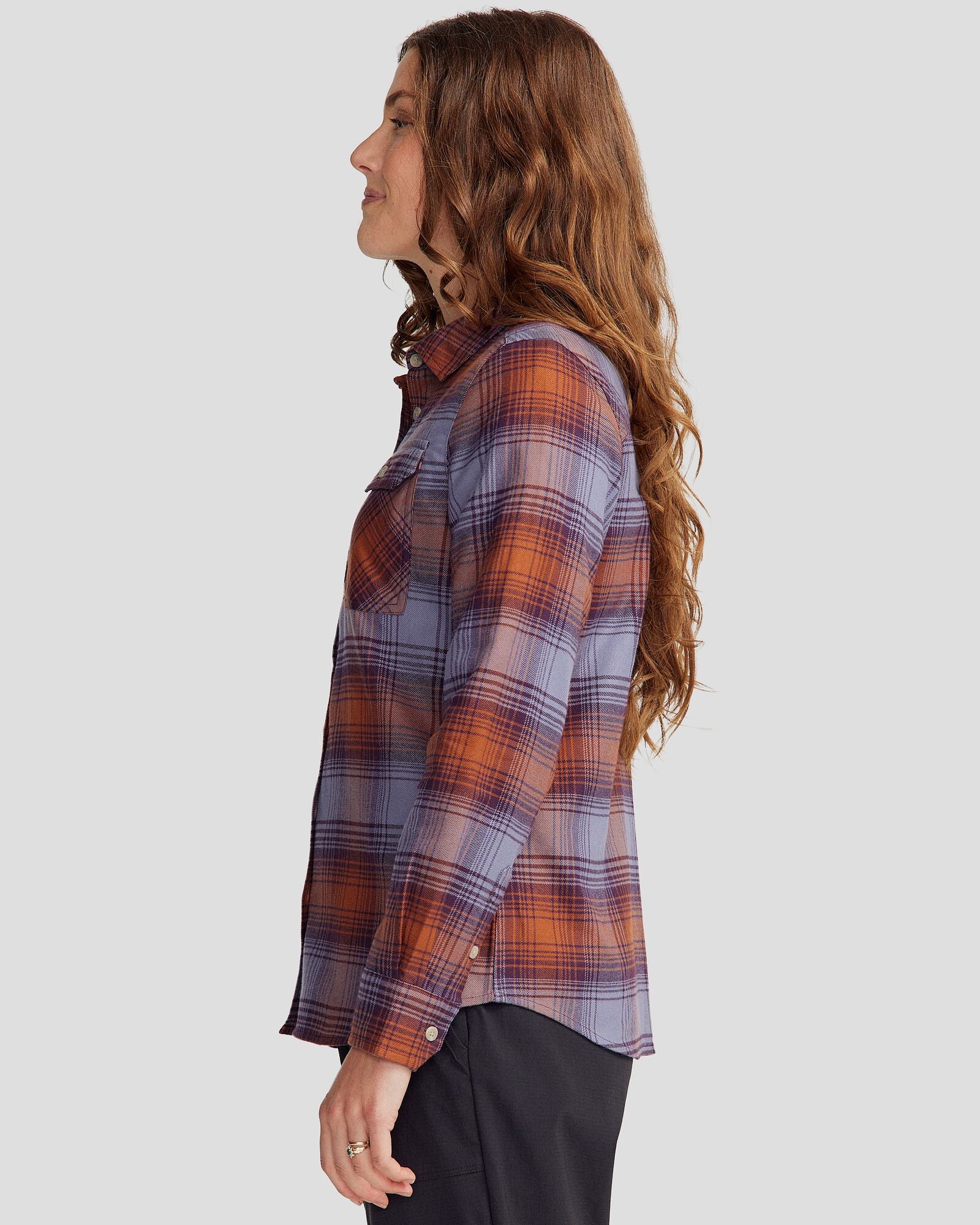Women's Carrillon HF Long Sleeve Plaid Shirt - Soft Flannel Button Down Top for Casual Wear & Office Outfits | Perfect for Fall & Winter Layering