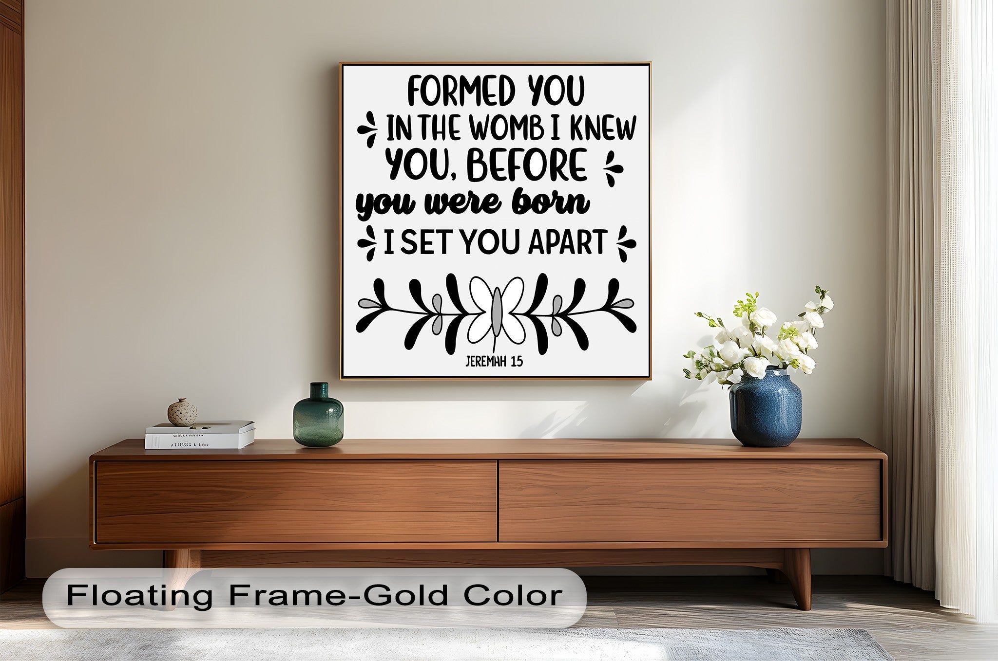 Before You Were Born - Jeremiah 1:5 Bible Verse Oil Painting - Religious Wall Art for Home, Church & Christian Gift