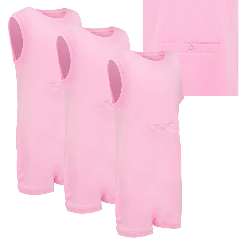 Kaycey Adaptive Clothing for Special Needs - Sleeveless Bodysuit with Tube Access for Kids & Adults | Comfortable & Easy to Wear for Daily Care & Therapy