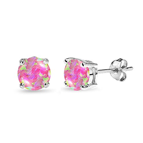 7mm Pink Opal - Silver